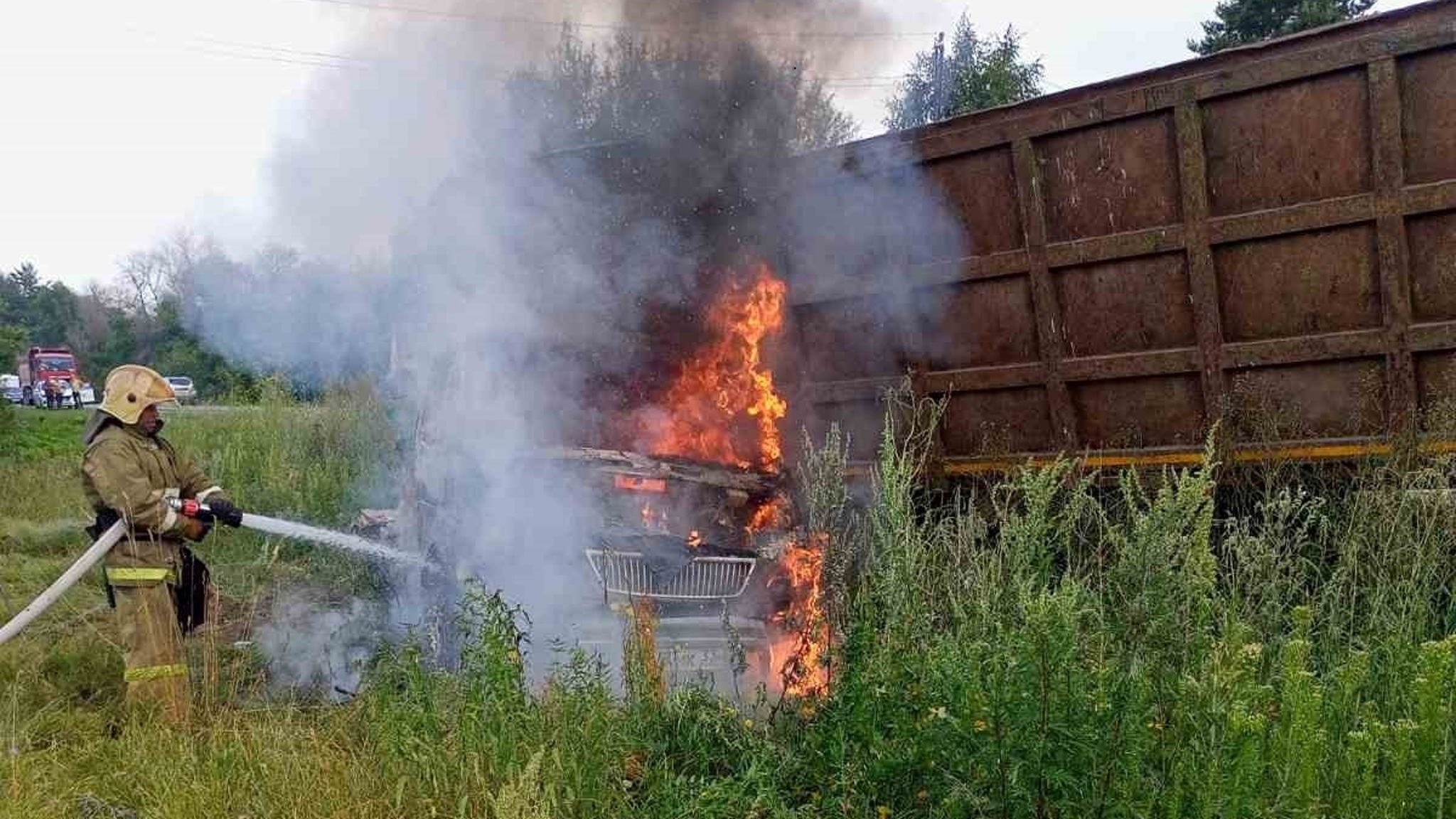 Под Муромом в ДТП загорелась "Газель"