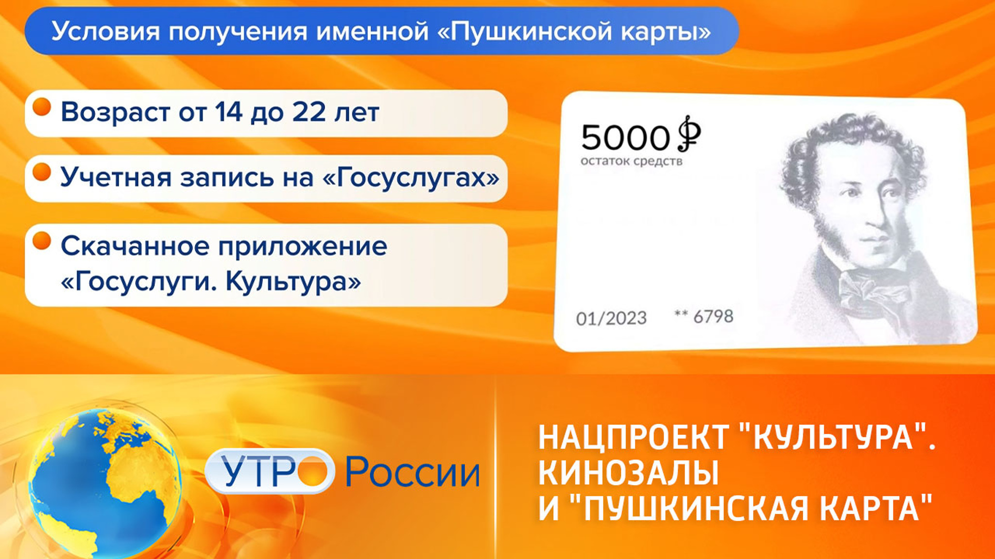 Нацпроект "Культура". Кинозалы и "Пушкинская карта"