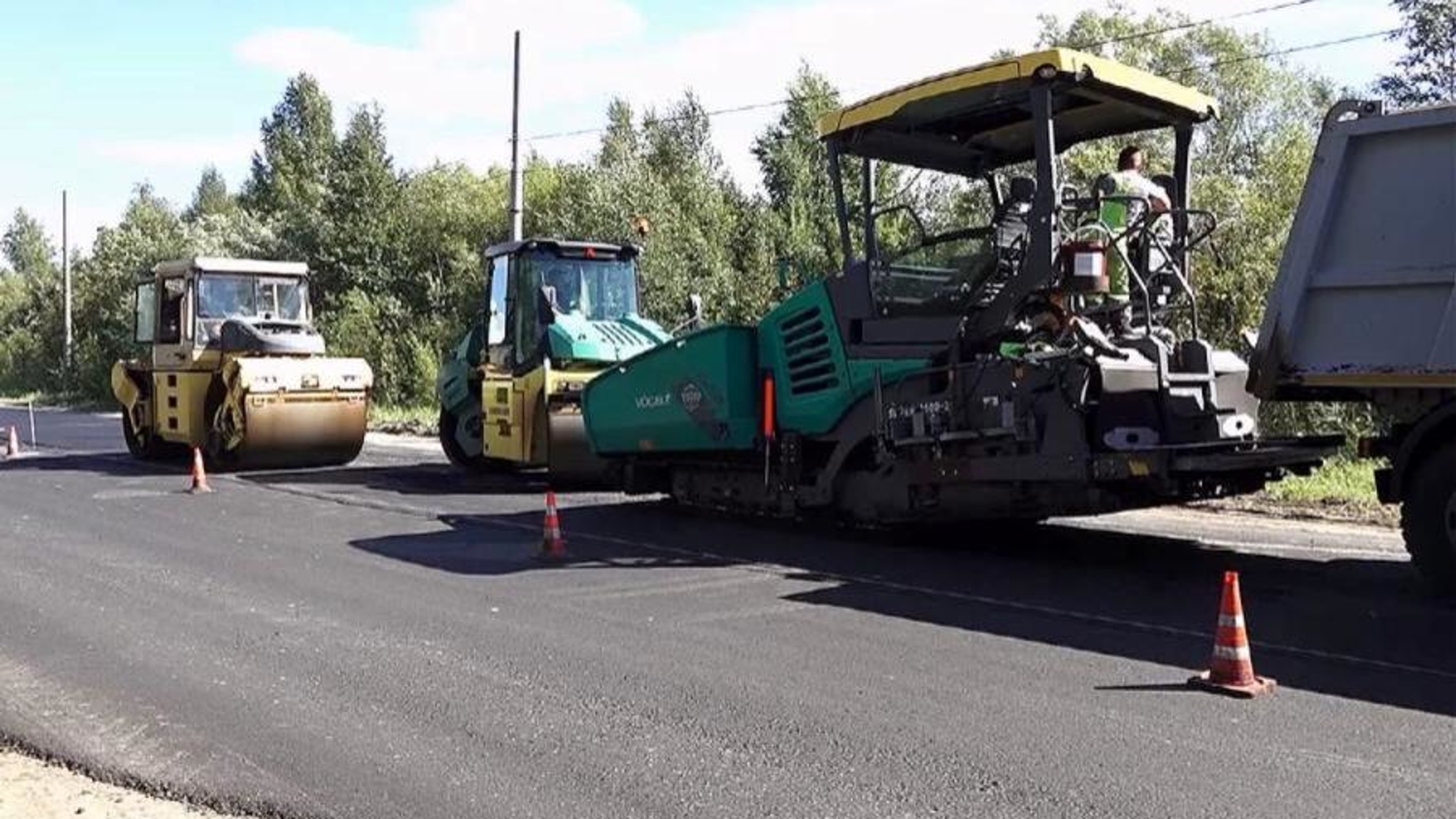 В Северодвинске началось асфальтирование объездной дороги