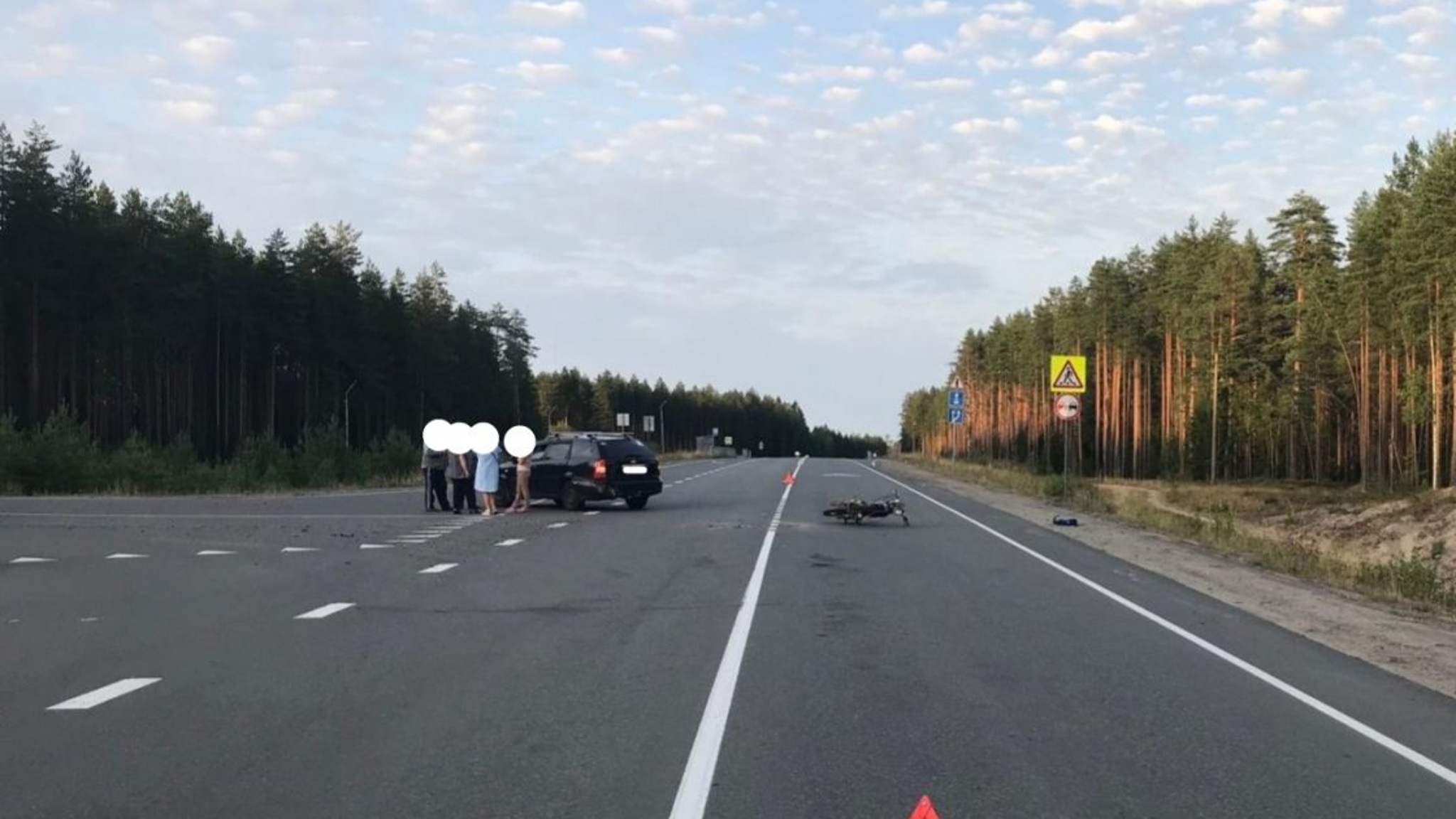 В Карелии три подростка на мотоцикле попали в аварию