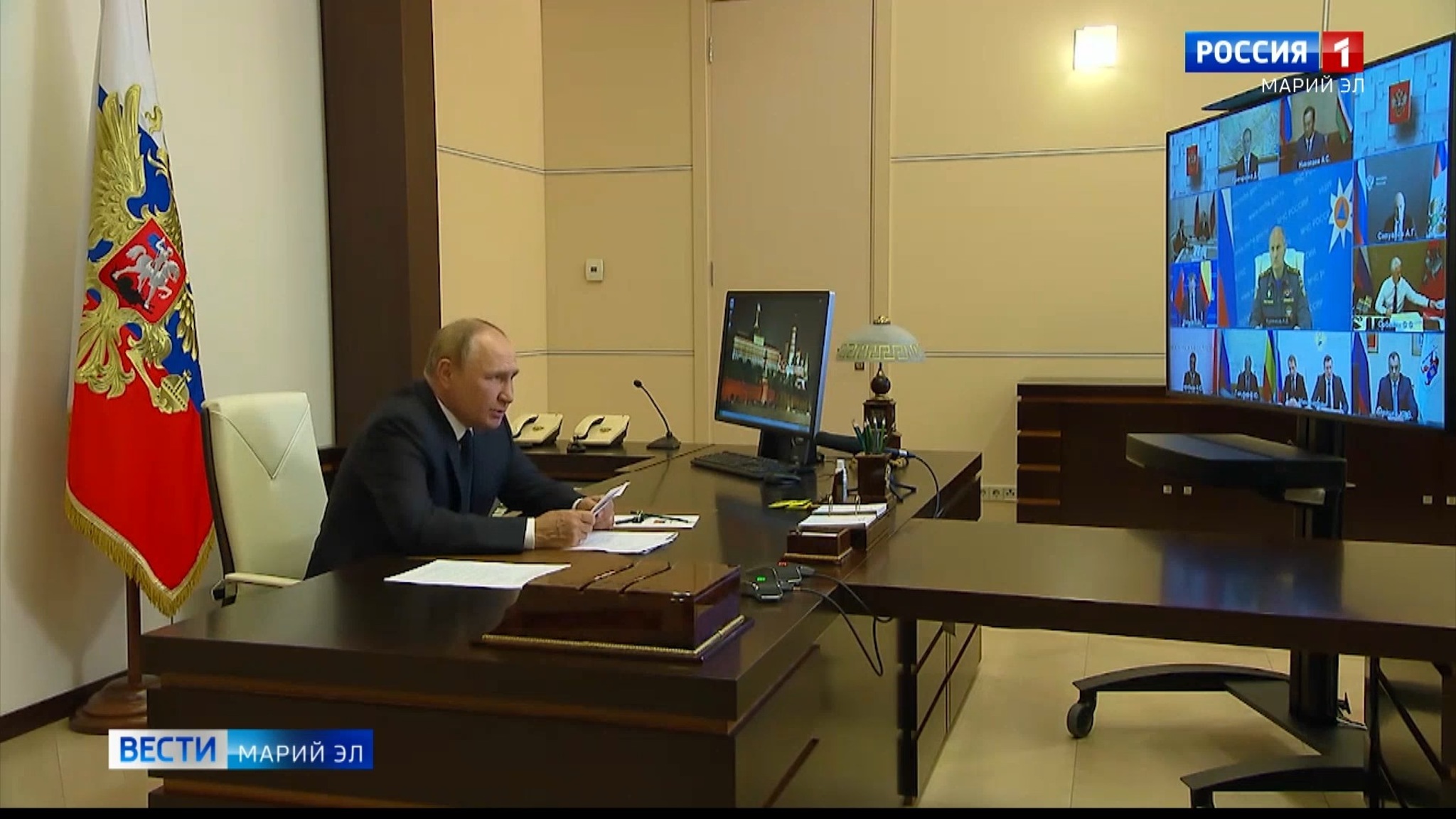 Врио Главы Марий Эл доложил Президенту России о ситуации с лесным пожаром в регионе