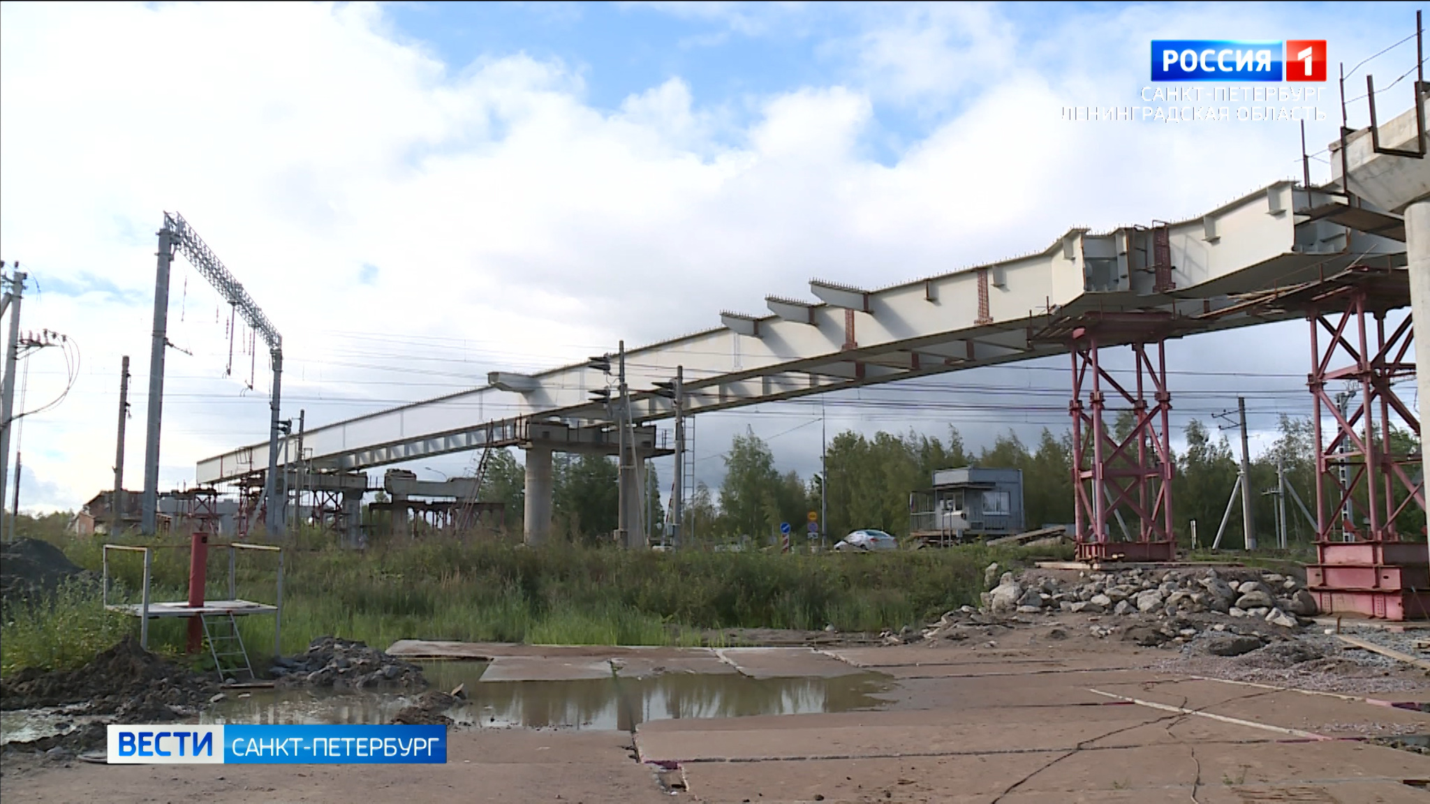 В Колпинском районе строят сразу два путепровода на Петрозаводском шоссе