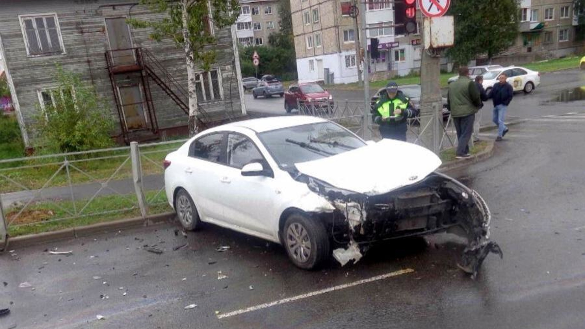 Сегодня утром в Архангельске произошло ДТП, есть пострадавшие