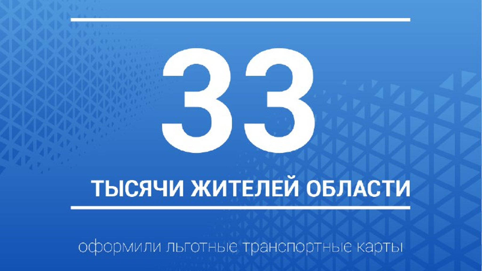 33 тысячи жителей области оформили транспортные карты