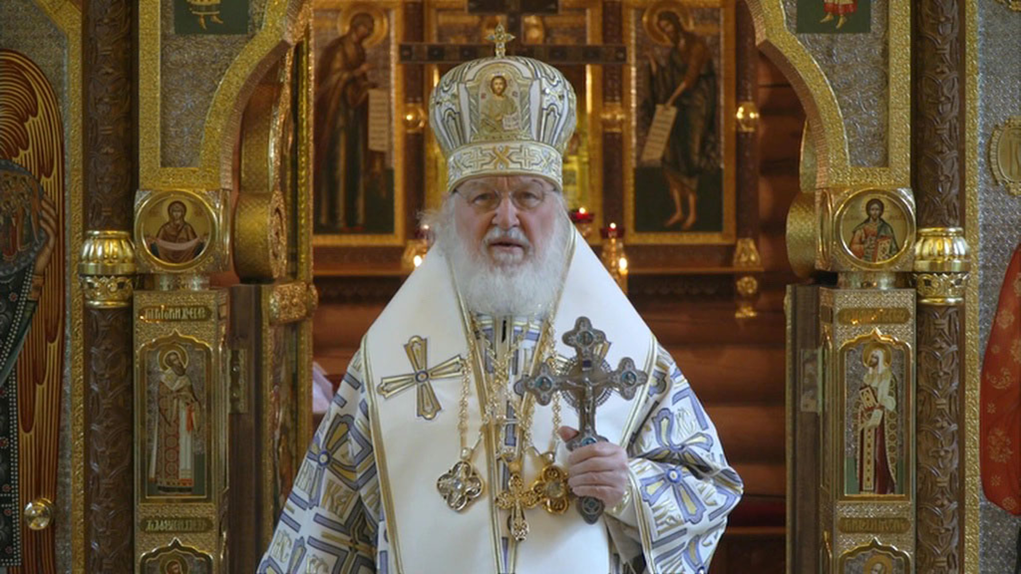 Патриарх провел богослужение и произнес проповедь
