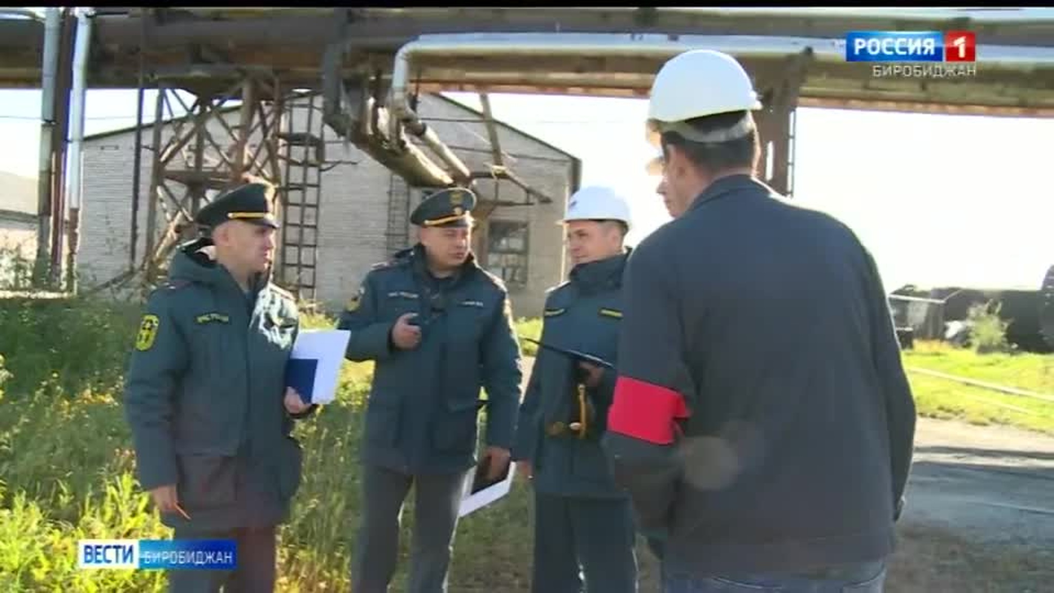 Спасатели и энергетики провели совместные учения на Биробиджанской ТЭЦ
