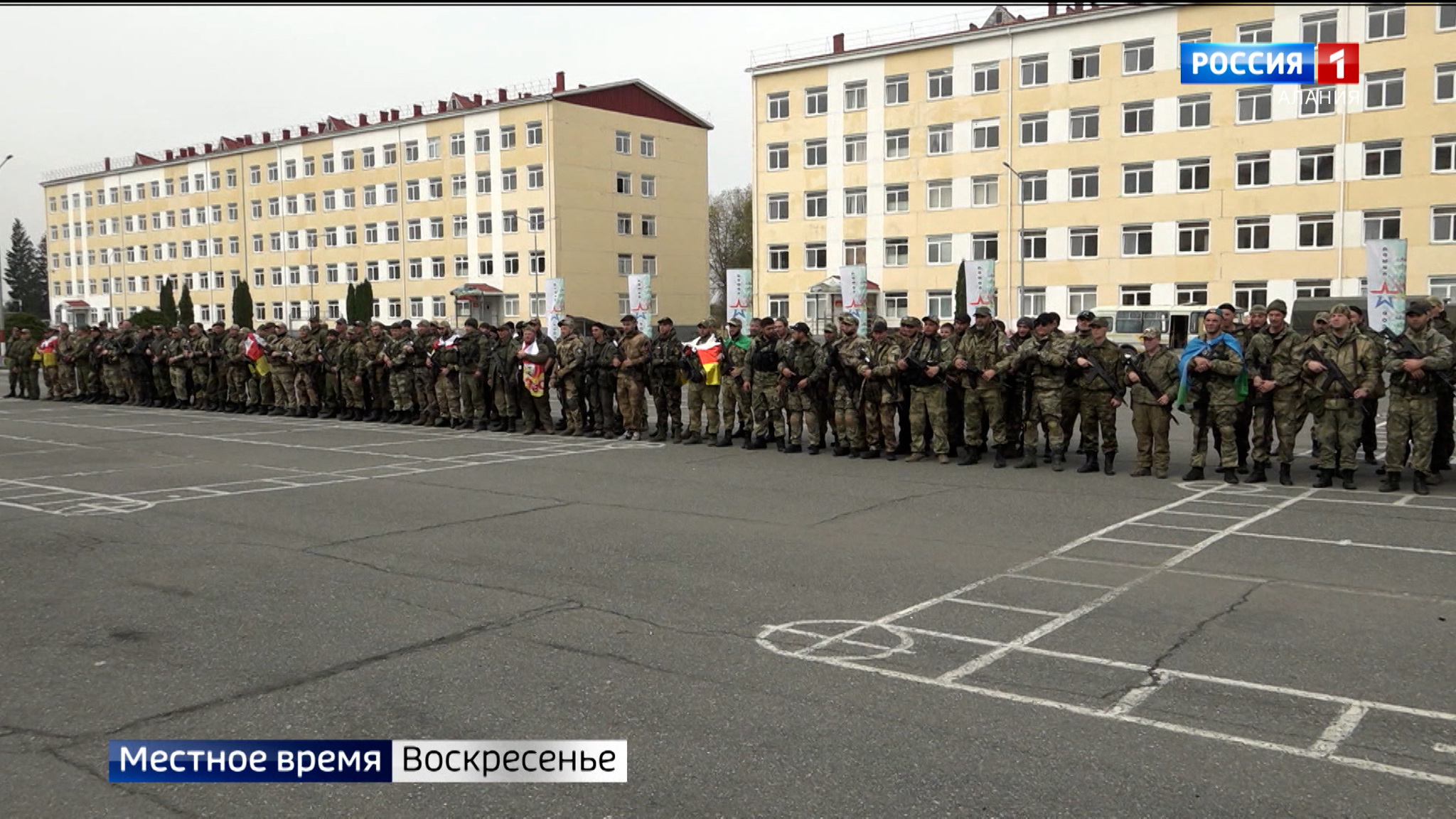 Во Владикавказе проводили очередную группу мобилизованных для выполнения задач в зоне СВО
