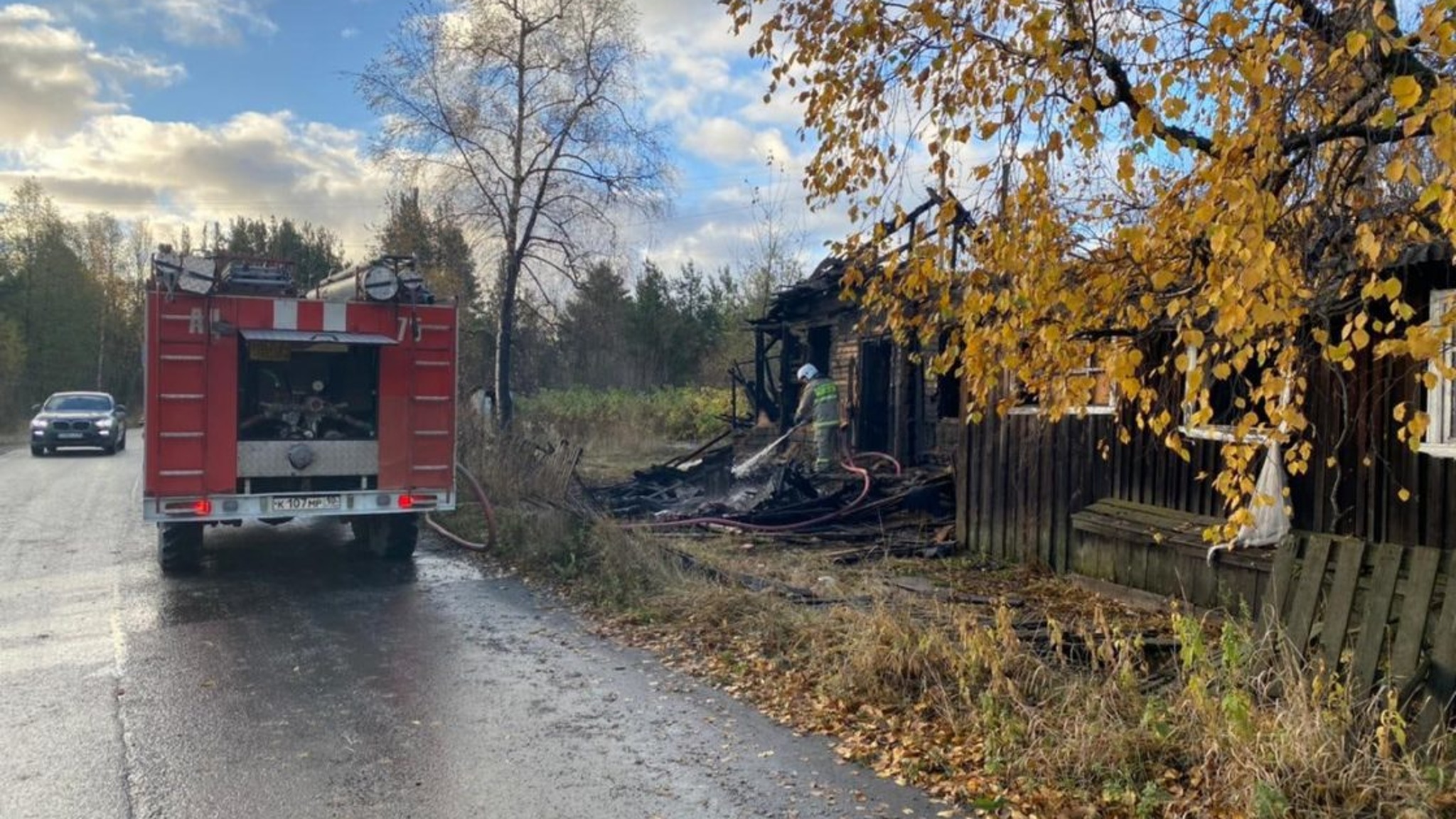 В Петрозаводске сгорел дотла жилой дом
