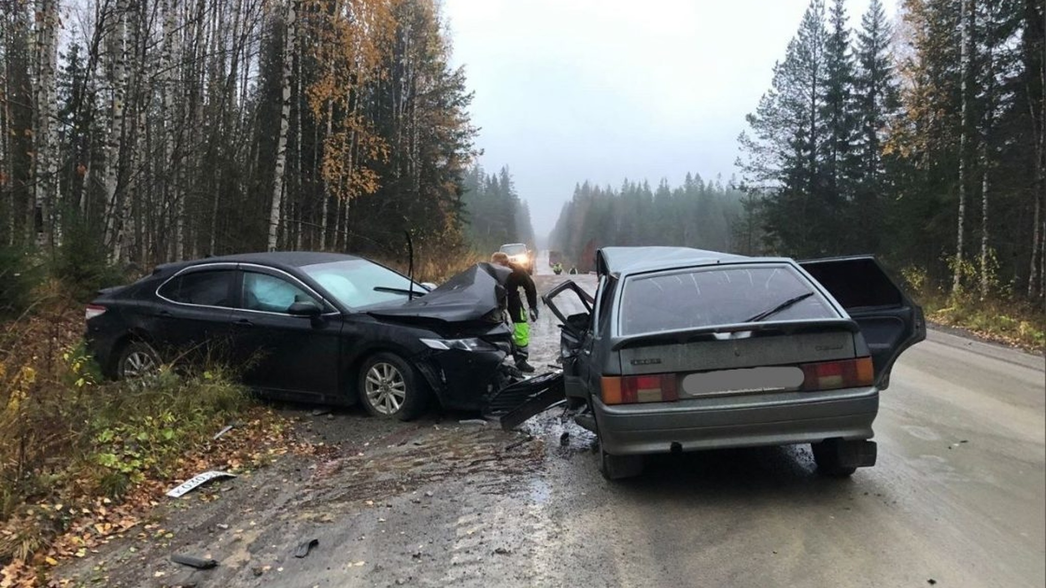 В Суоярвском районе столкнулись два автомобиля