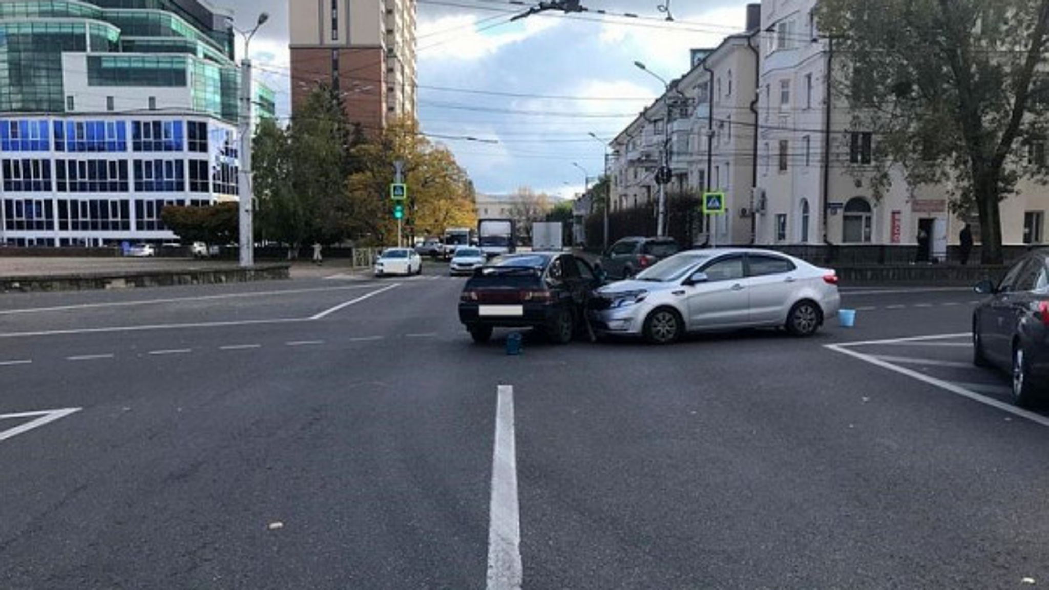 В Ставрополе при столкновении двух автомобилей пострадал ребенок