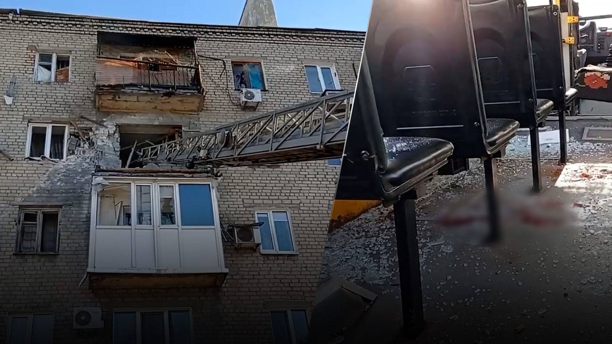 В Донецке осколки снарядов попали в автобус с людьми