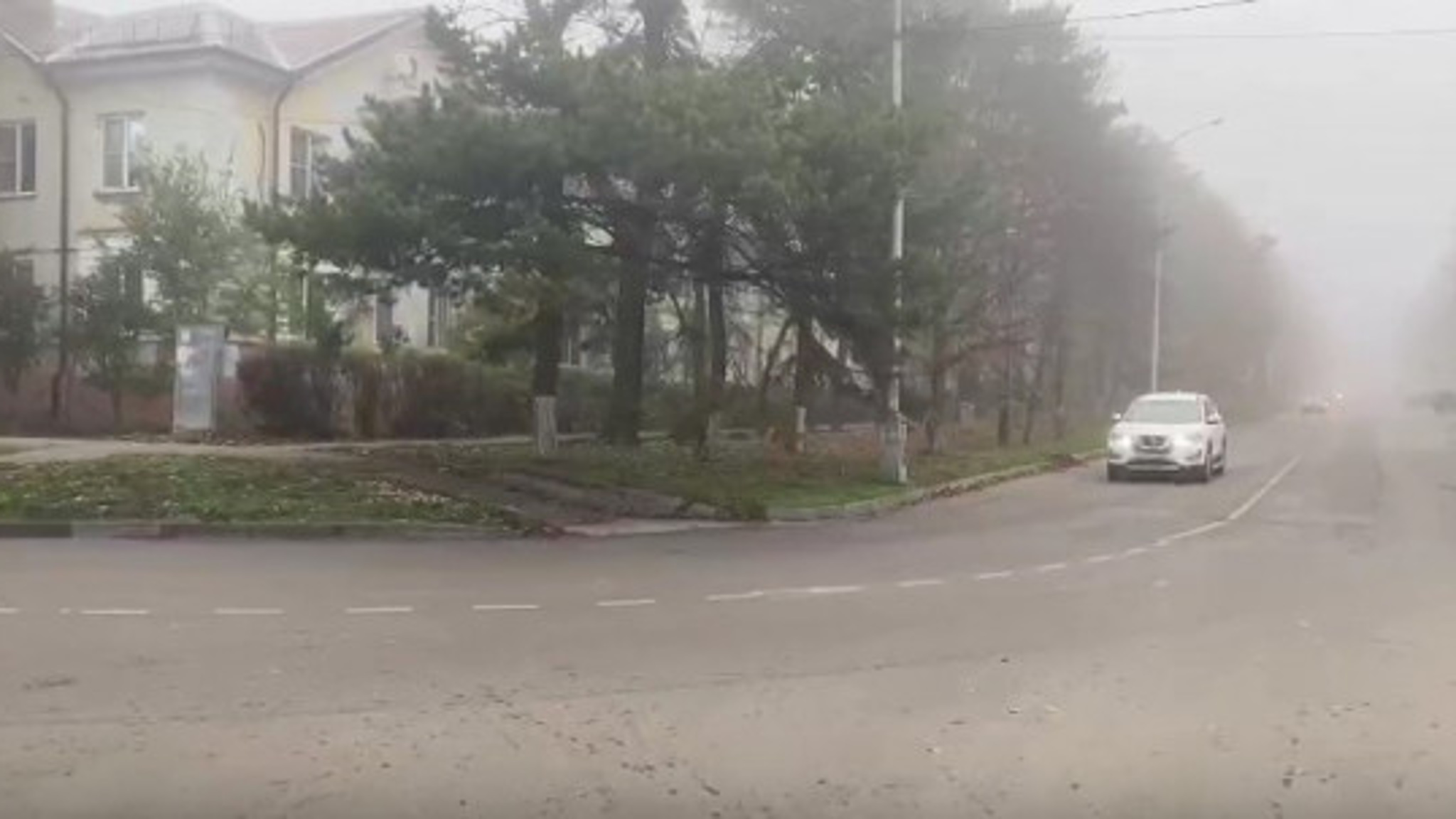 Густой туман окутал Ставрополье