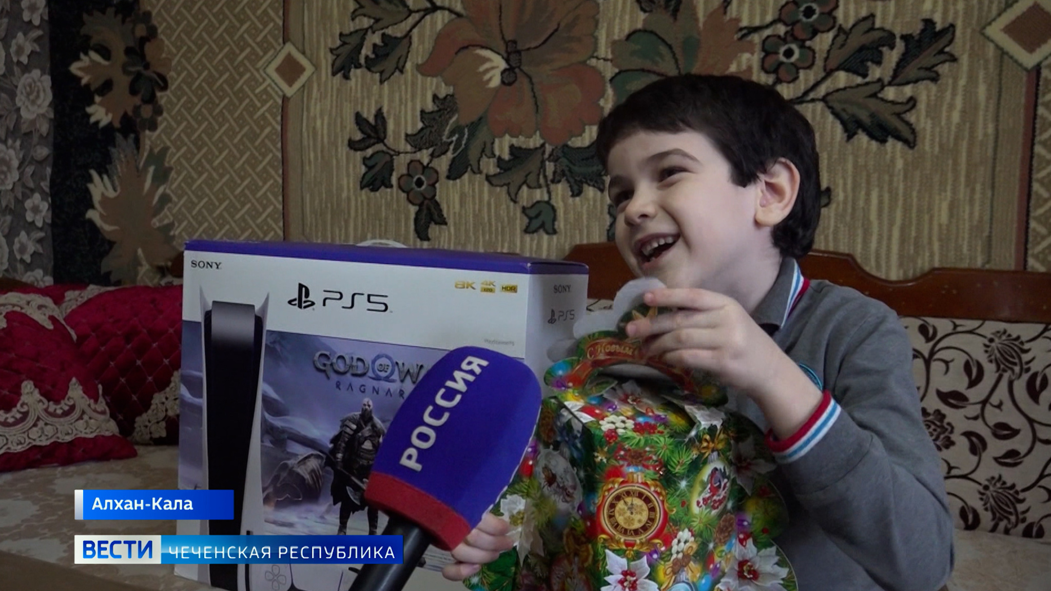 6-летнему Асхабу доставили Playstation от Рамзана Кадырова