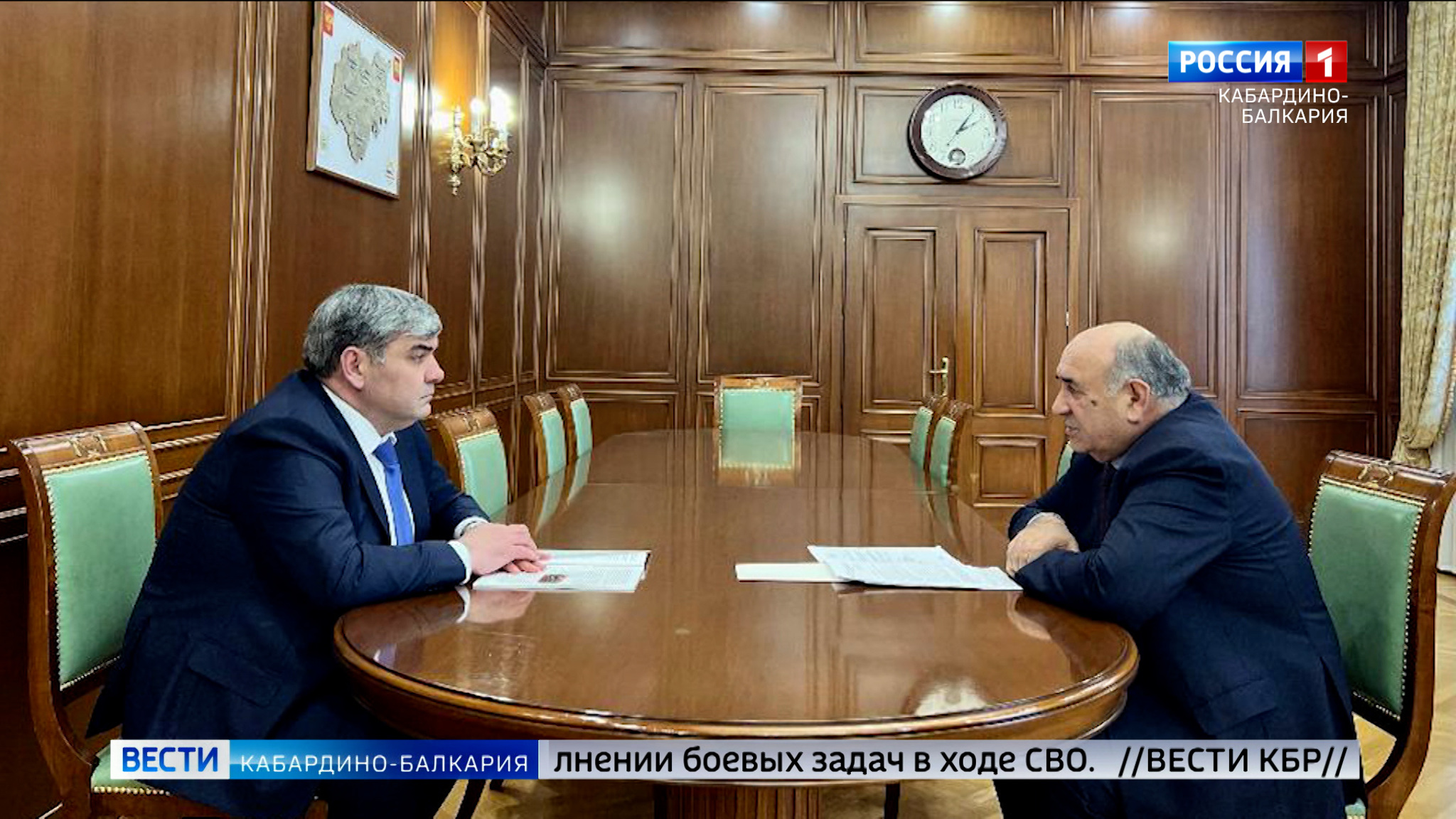 Казбек Коков встретился с председателем Общественной палаты КБР Хазратали Бердовым