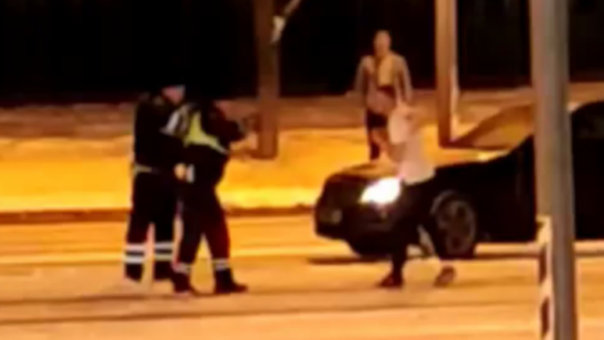 Очевидцы сняли кадры задержания вооруженного хулигана в Домодедове