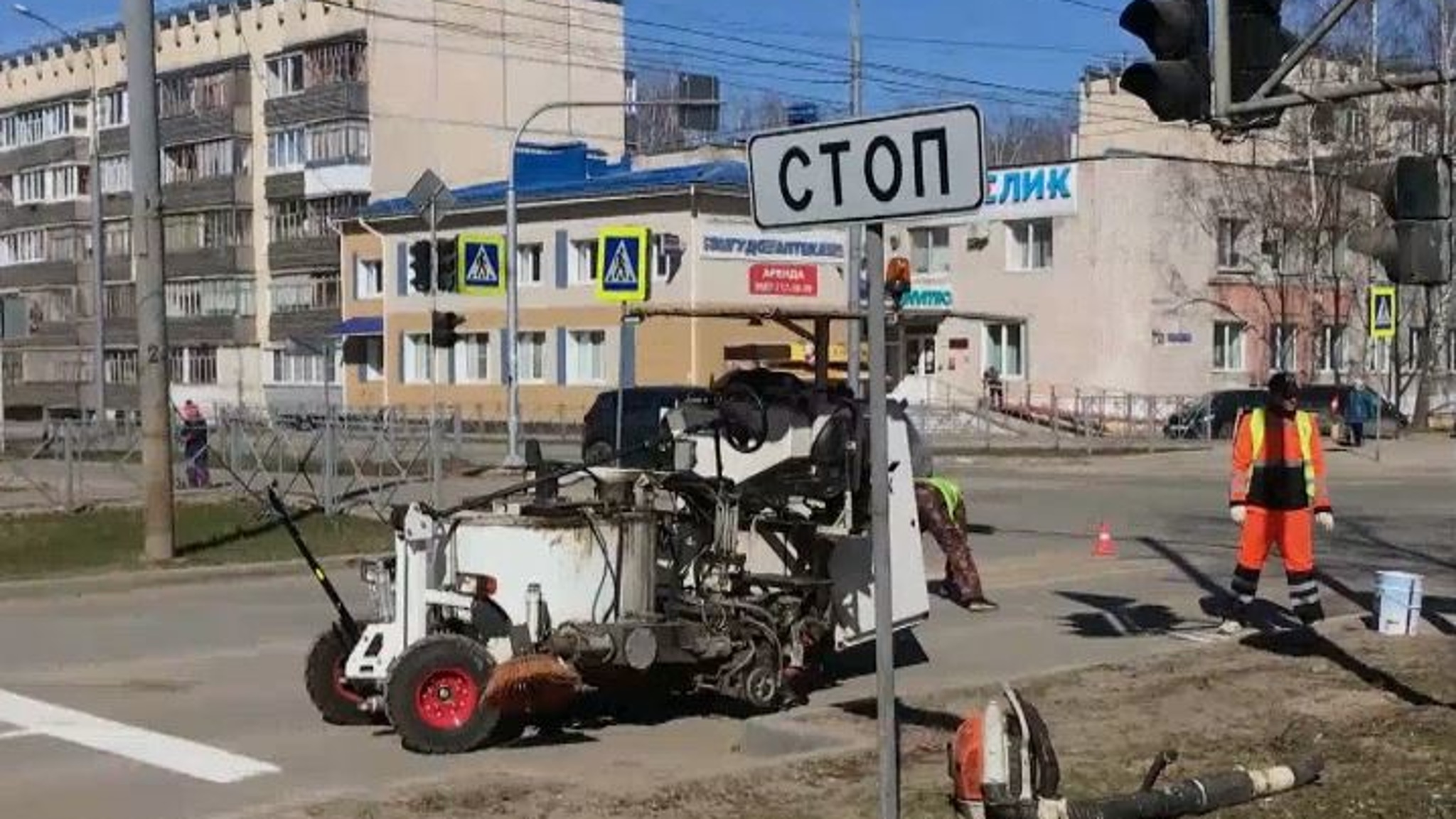 На трёх улицах Йошкар-Олы за неделю обновят разметку