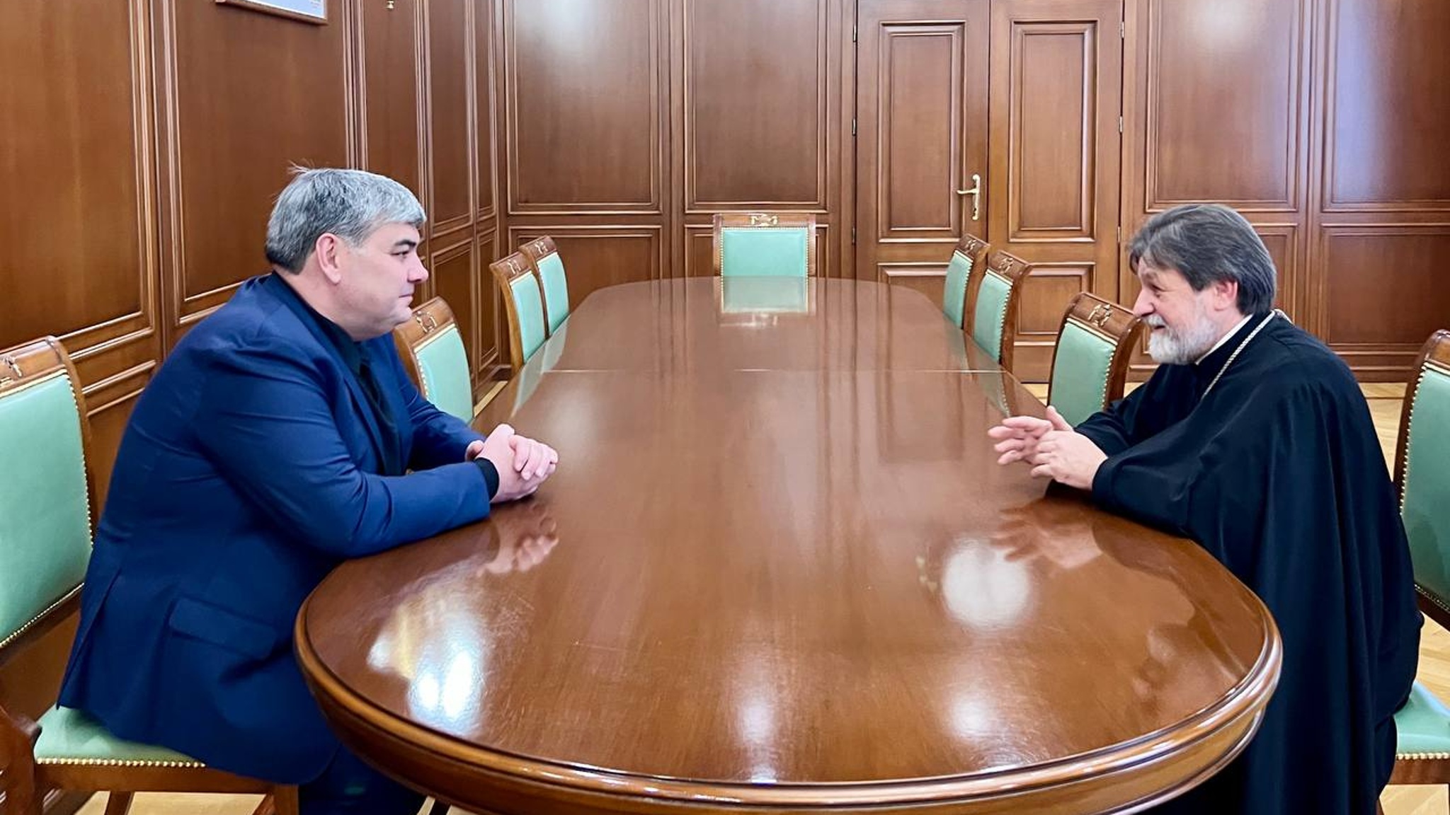 Казбек Коков встретился с Благочинным Нальчикского округа Пятигорской и Черкесской епархии Валентином Бобылевым