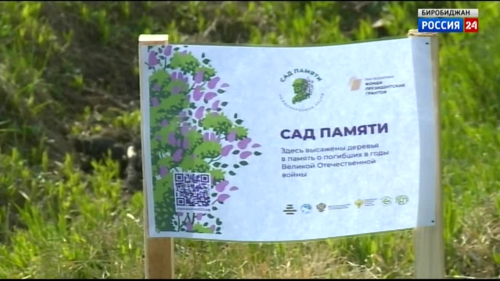 В Биробиджане высадили деревья "Сада Памяти"