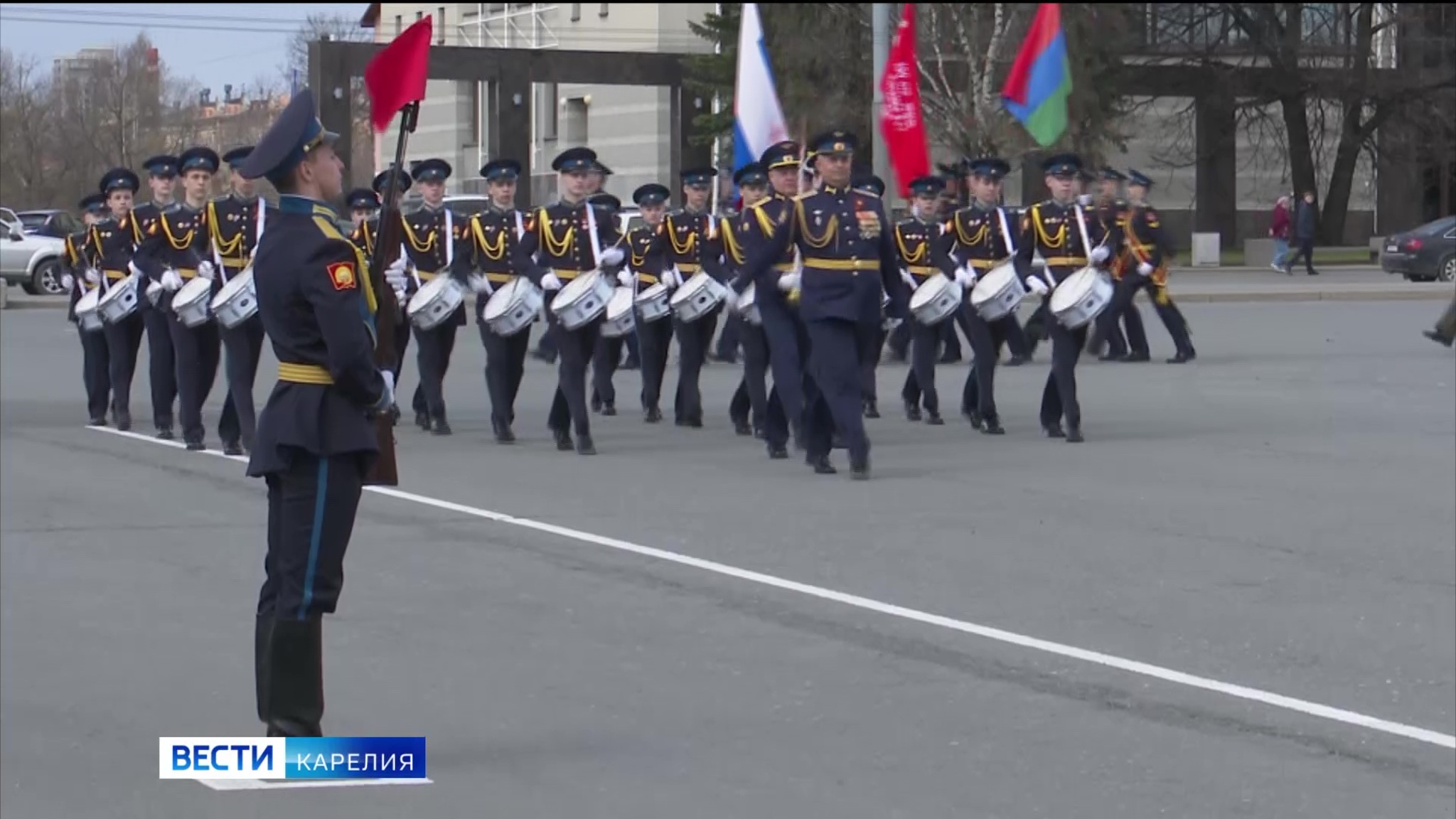 В Петрозаводске состоялась репетиция Парада Победы