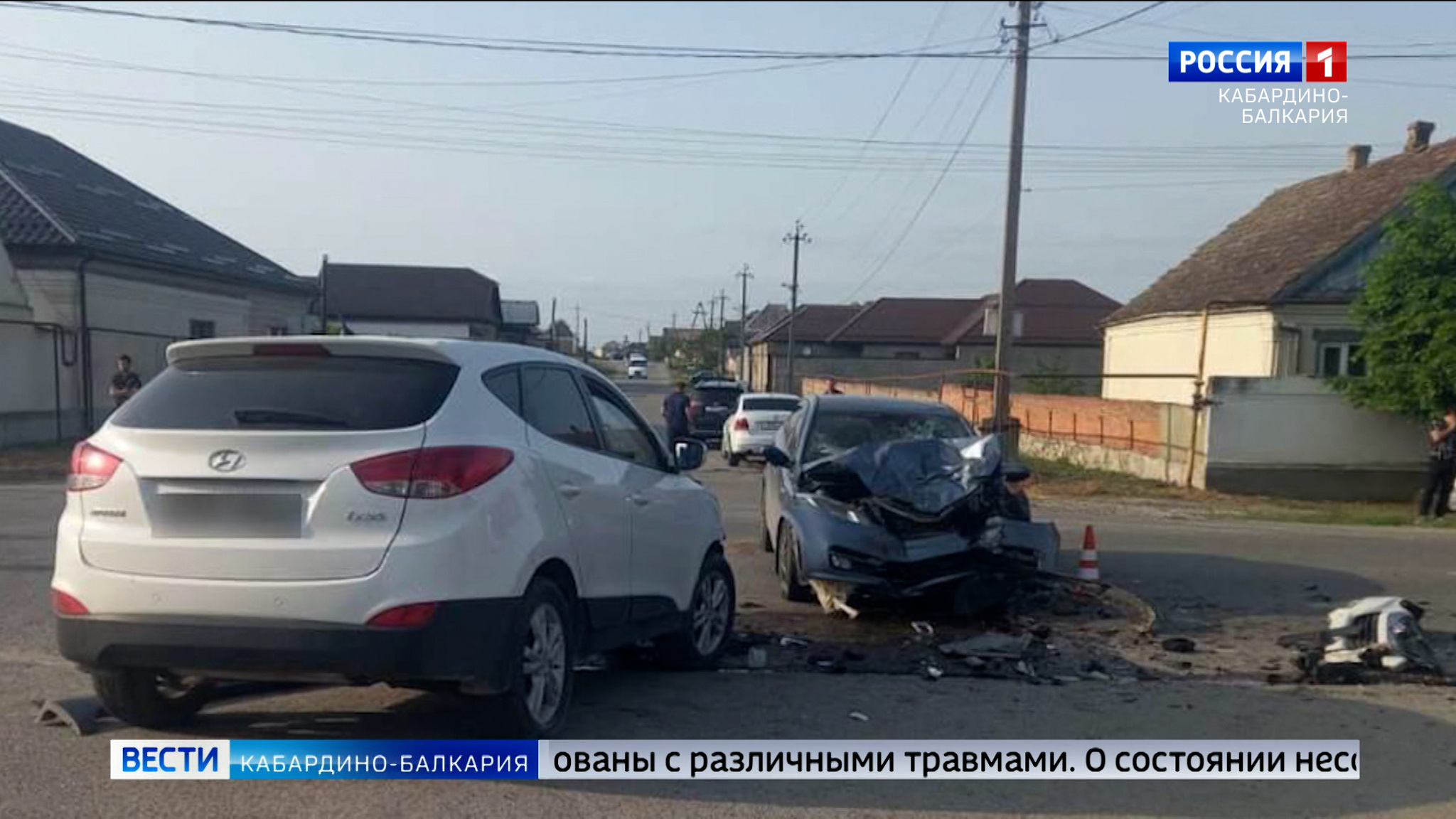 В Баксане на федеральной трассе столкнулись две иномарки