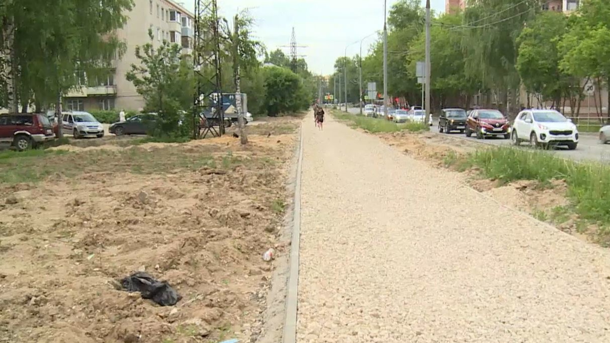 После замены труб в Йошкар-Оле забыли восстановить тротуар