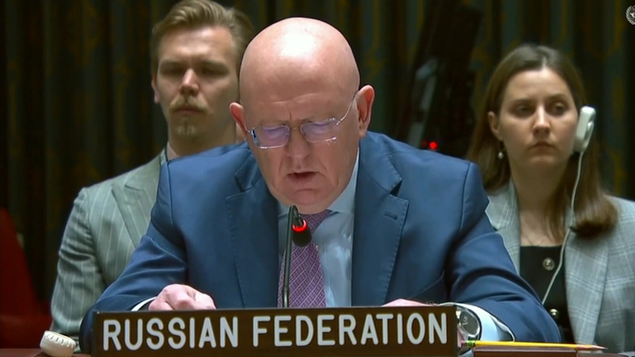 Выступление Небензи на заседании СБ ООН в связи с разрушением Каховской ГЭС