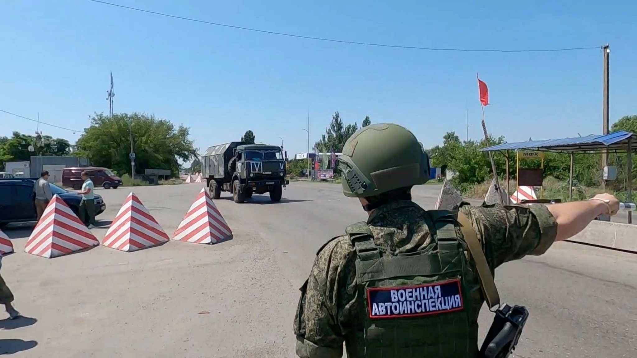 Военная полиция обеспечивает безопасность запорожцев круглосуточно