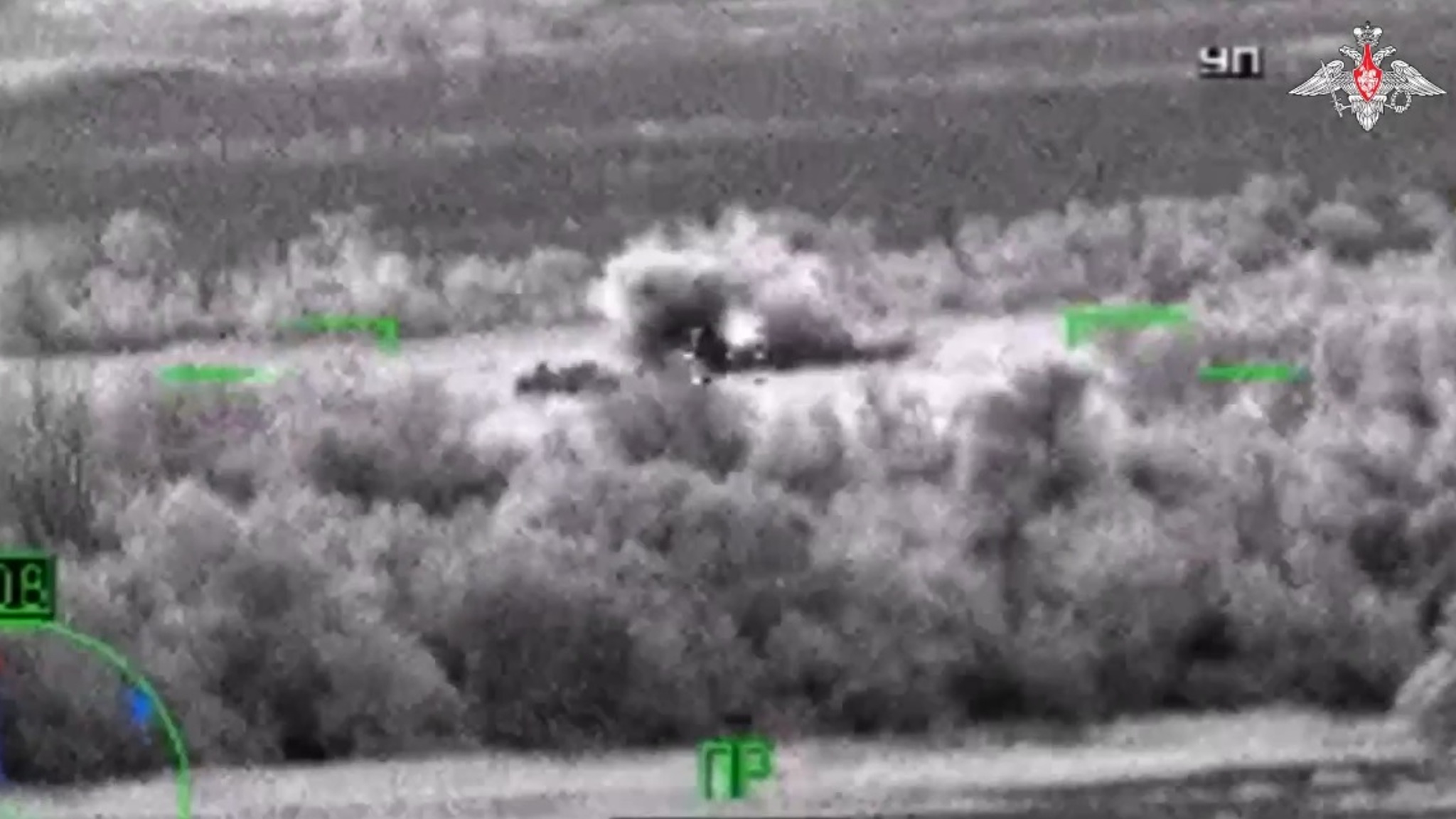 Экипаж российского Ка-52 уничтожил бронетехнику ВСУ