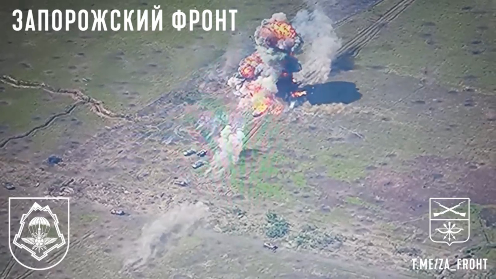 С беспилотника сняли процесс уничтожения колонны бронетехники ВСУ