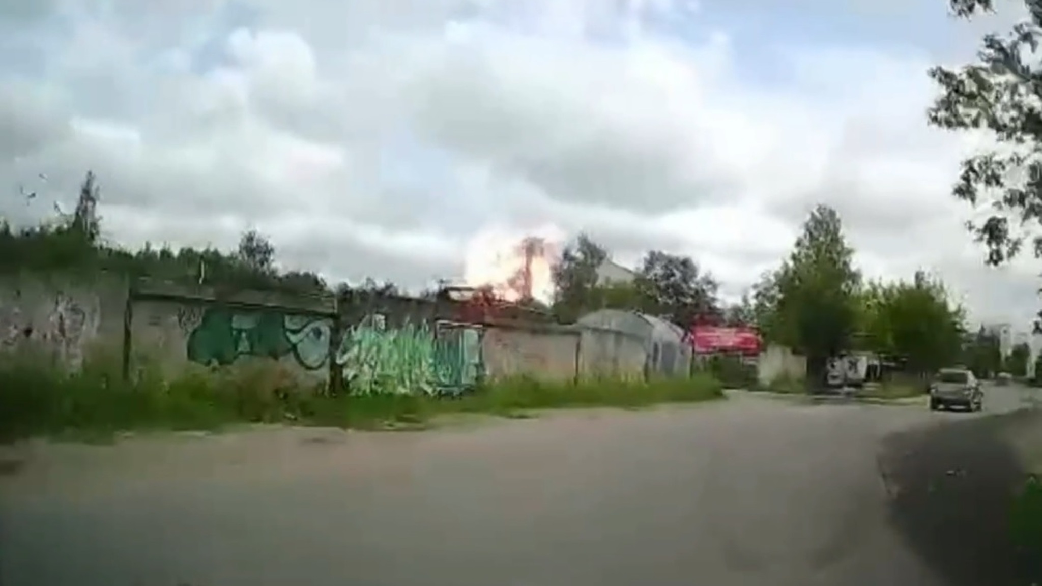 Опубликовано новое видео взрыва на подмосковном предприятии