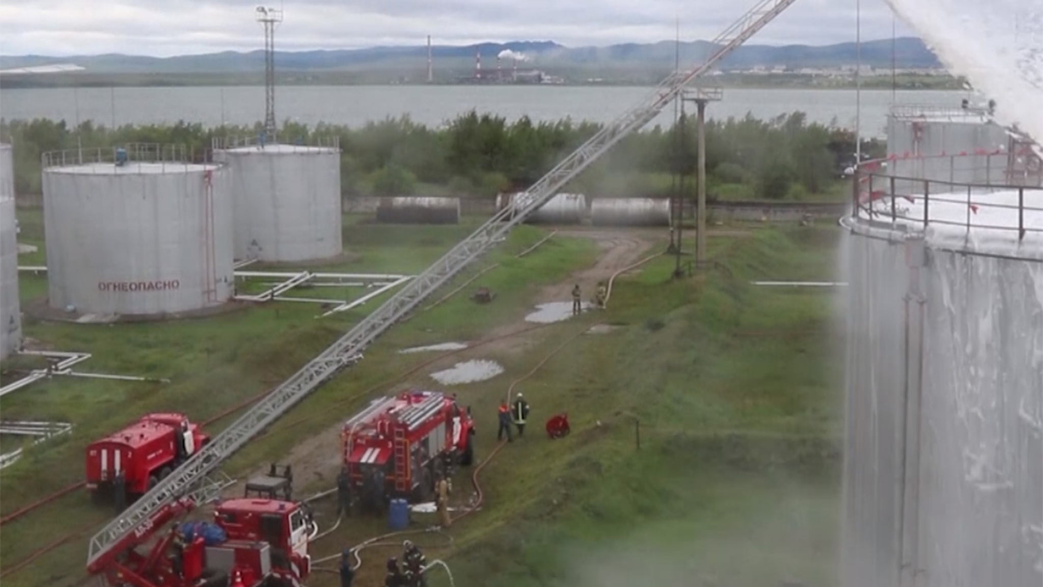 В Чите прошло пожарно-тактическое учение на базе ГСМ