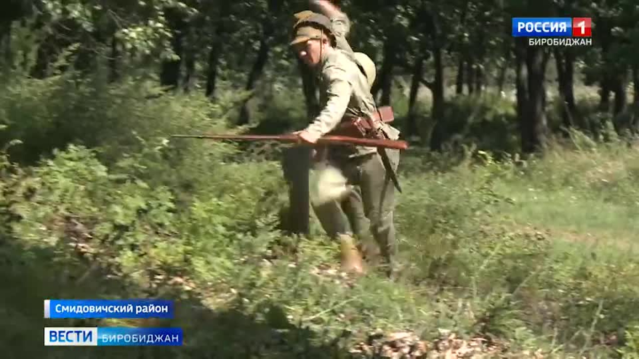Военно-историческая реконструкция прошла у подножия сопки Июнь-Корань