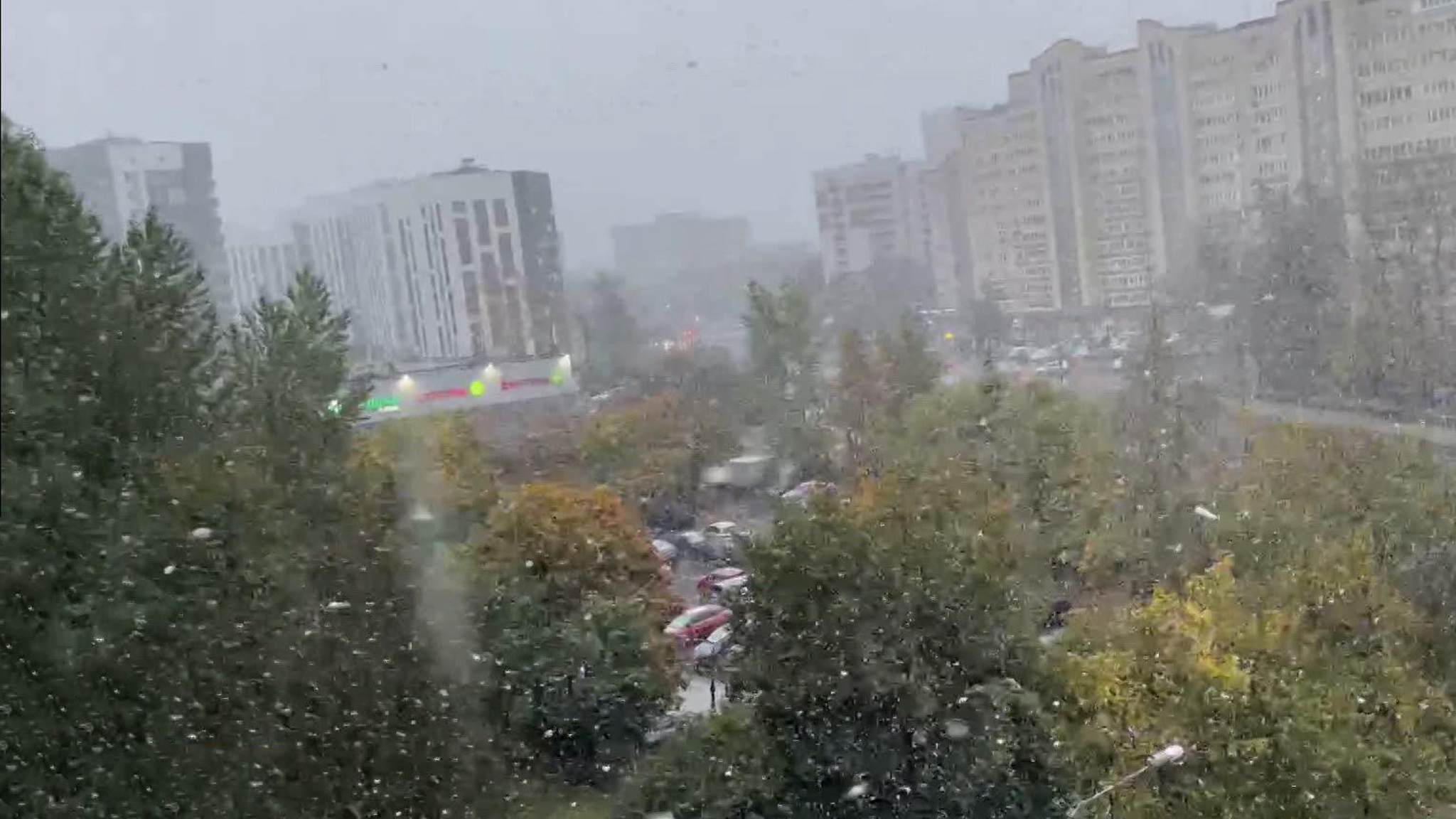 Первый снег замечен в Москве и Подмосковье