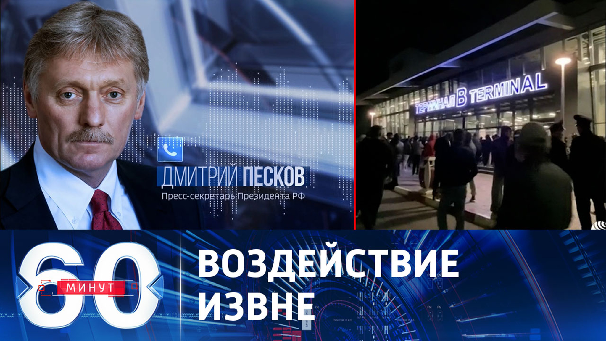 Песков: события в аэропорту Махачкалы – во многом результат вмешательства извне