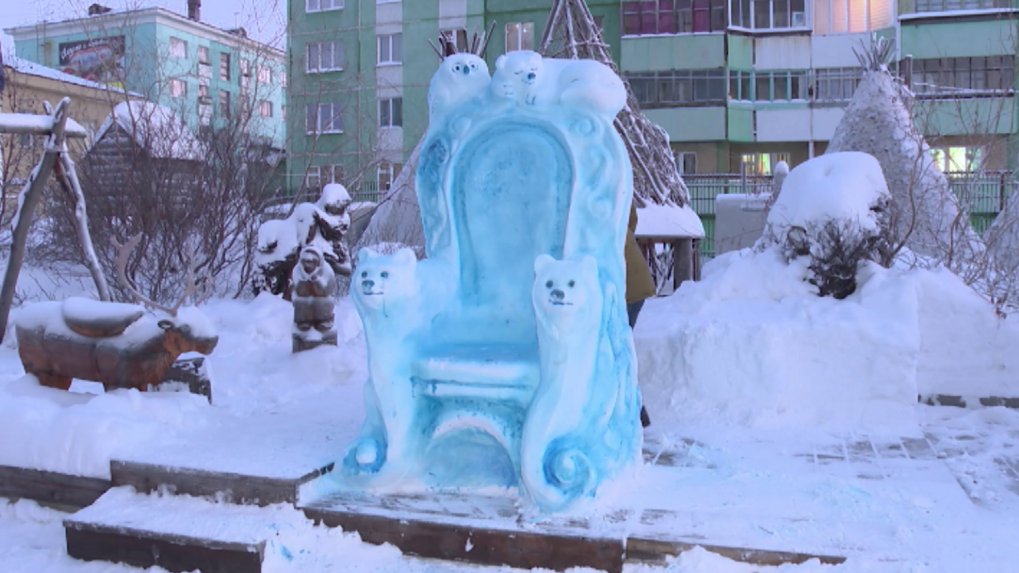 Дудинка останется без новогодних ледяных фигур и снежного городка
