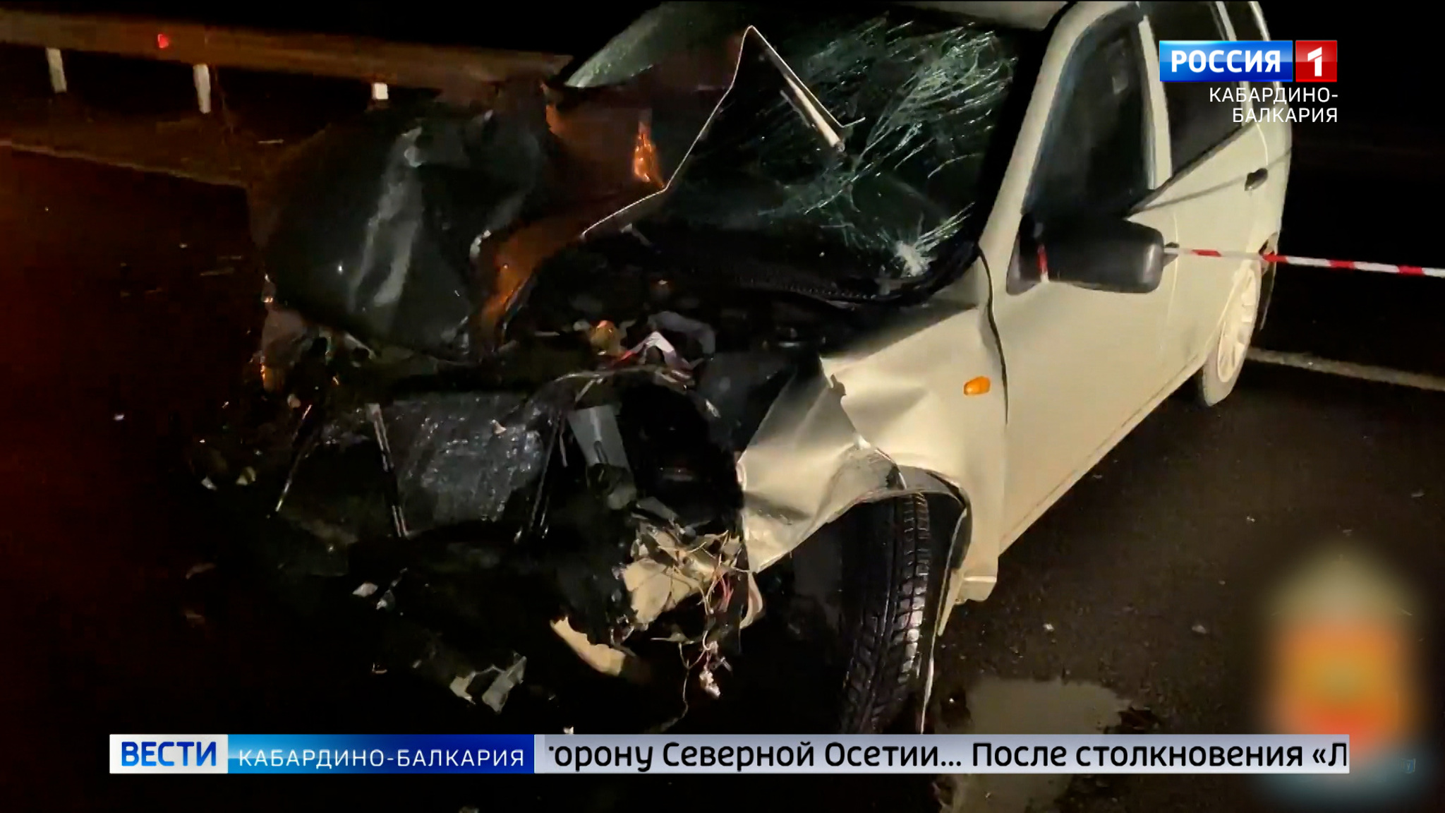 В Лескенском районе легковая машина столкнулась с КАМАЗом