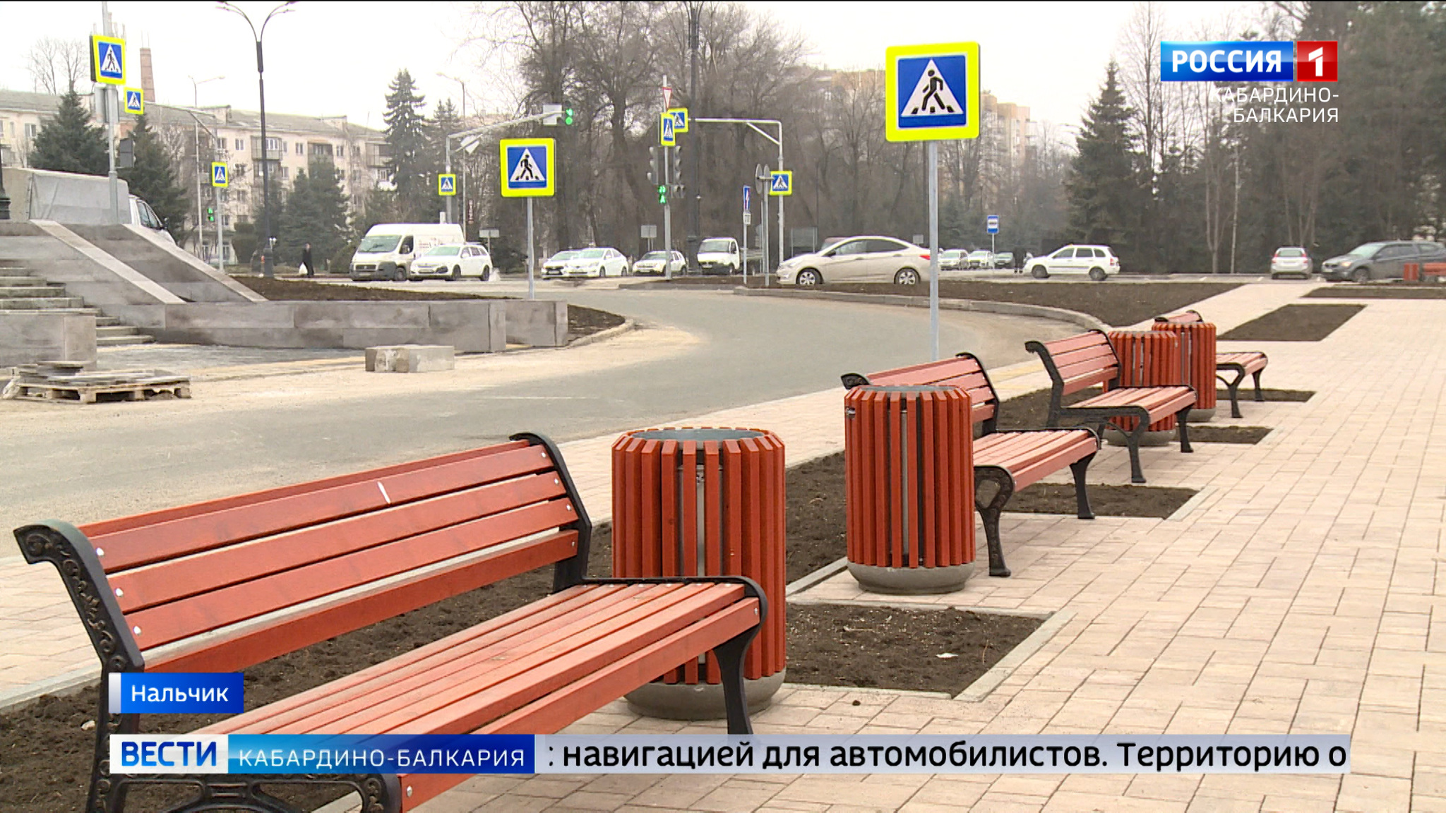 В Нальчике завершили благоустройство площади перед железнодорожным вокзалом