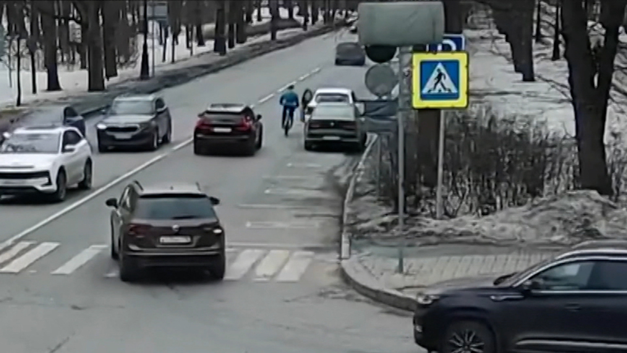 Велосипедист на петербургской трассе стал жертвой дверцы авто