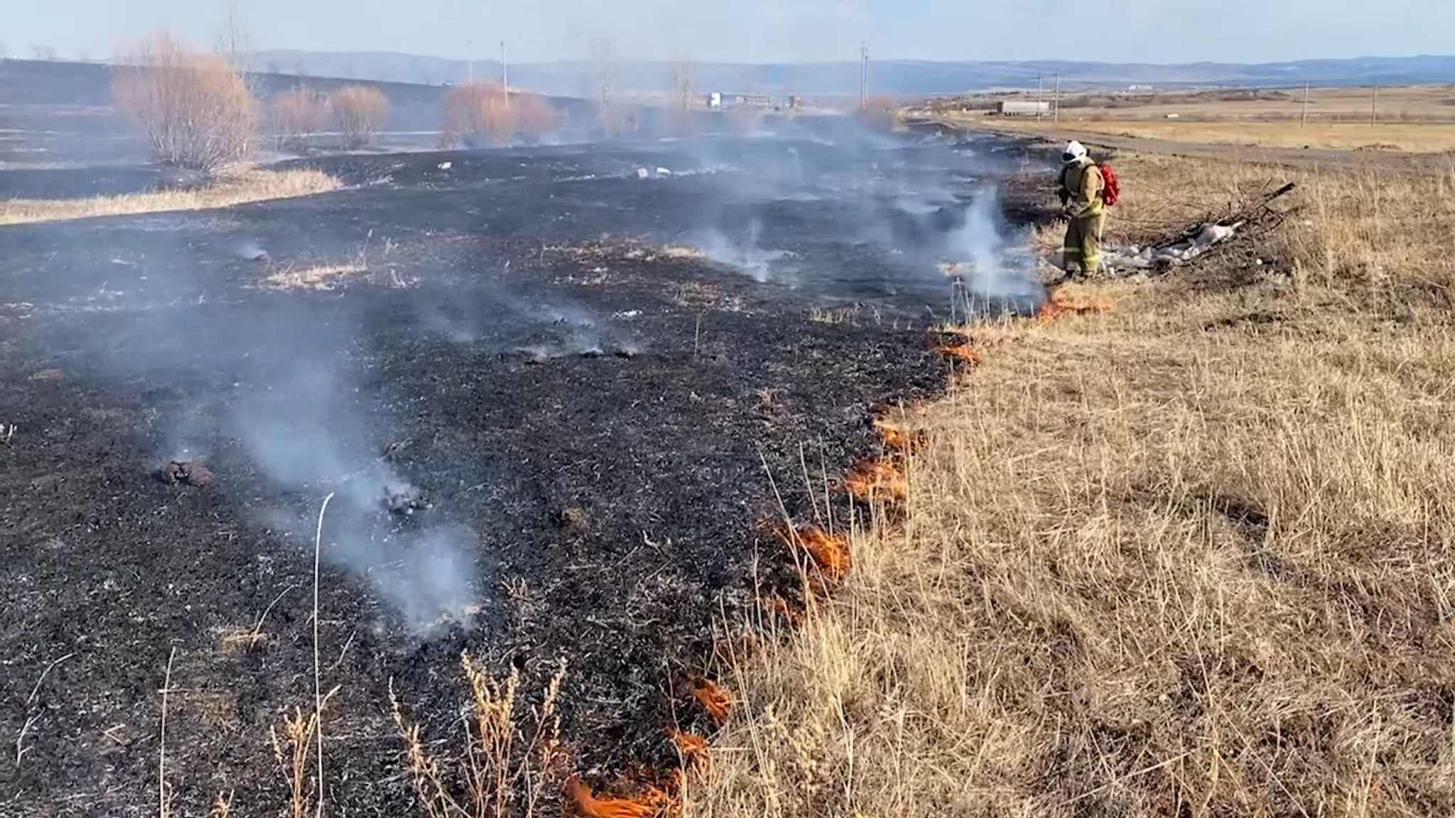 В Забайкалье выросло число ландшафтных пожаров