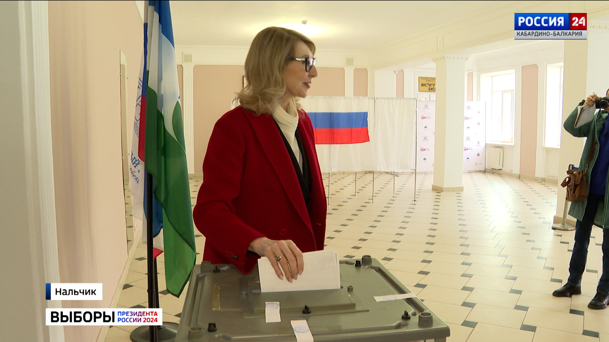 В выборах приняла участие председатель парламента КБР Татьяна Егорова