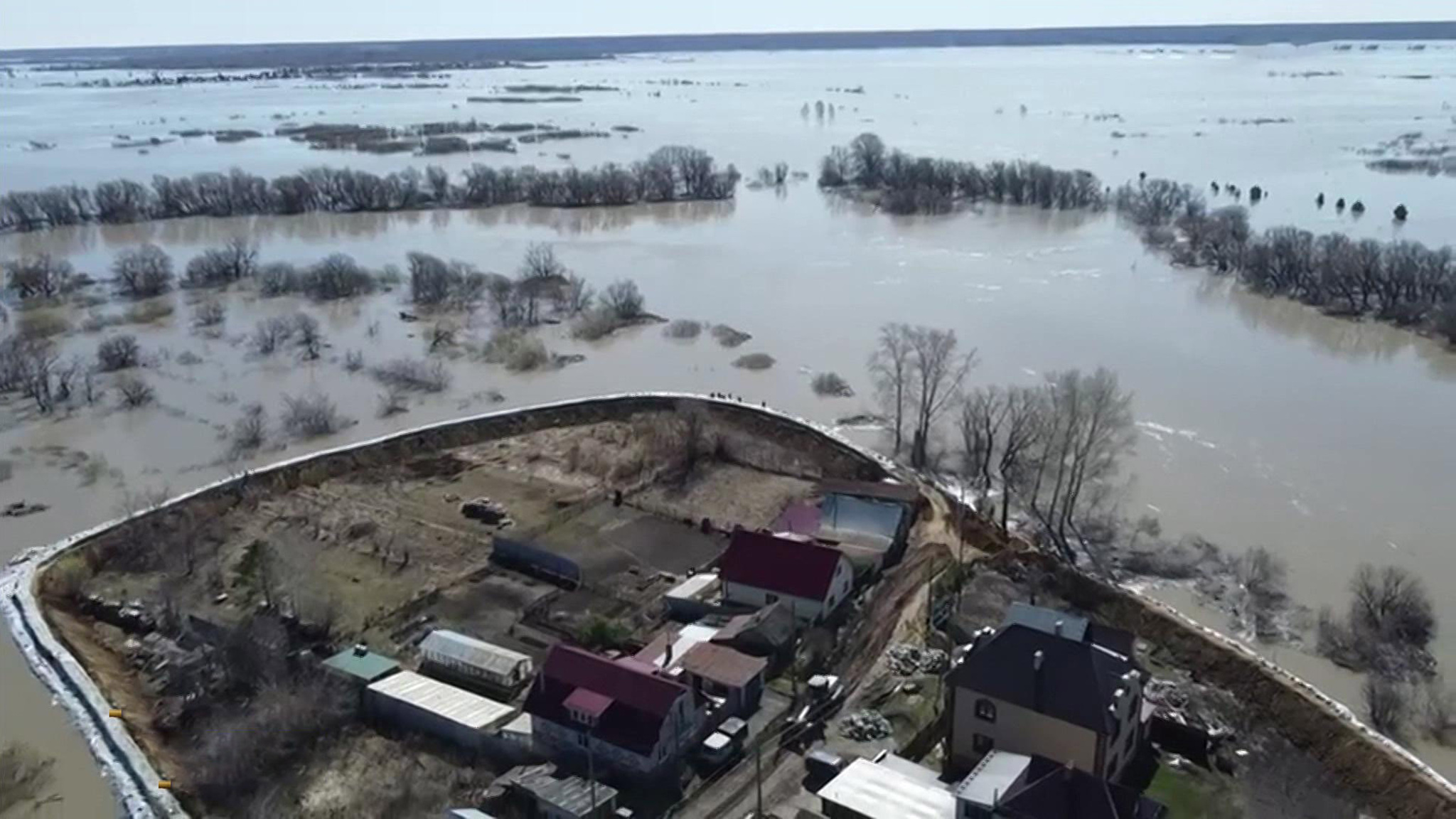 Прирост уровня воды в Ишиме в Тюменской области замедлился