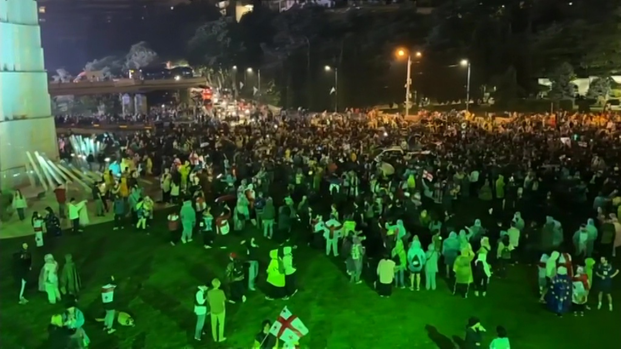 Активисты блокировали автомобильное движение в центре Тбилиси