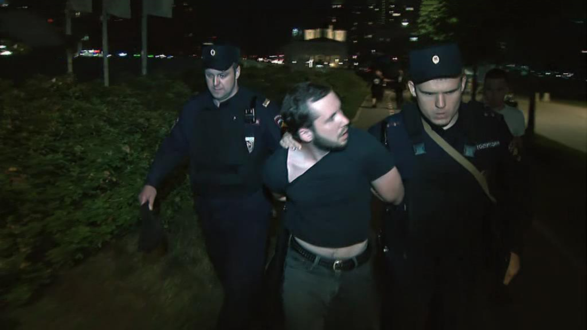 Полиция задержала подозреваемого в грабеже во время съемок