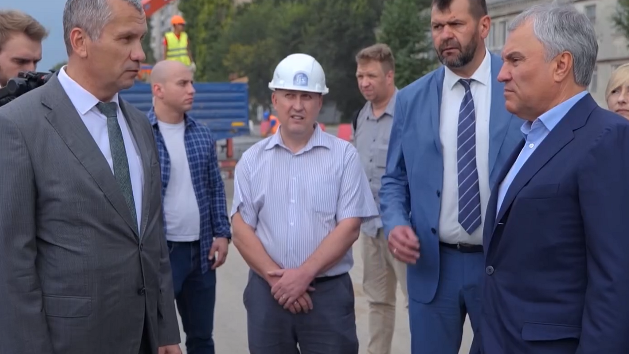 Вячеслав Володин посетил строительную площадку маршрута №9, где идет реализация проекта скоростного трамвая