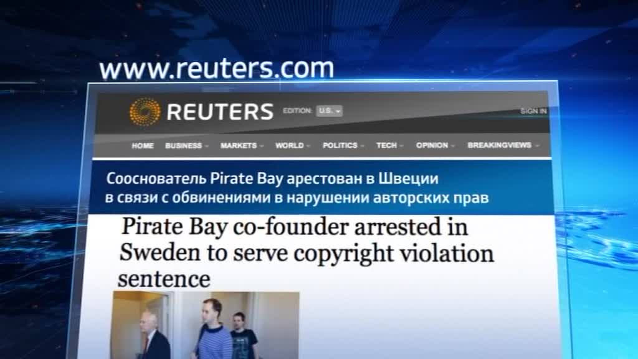 Основатель Pirate Bay арестован в Швеции после двух лет розыска