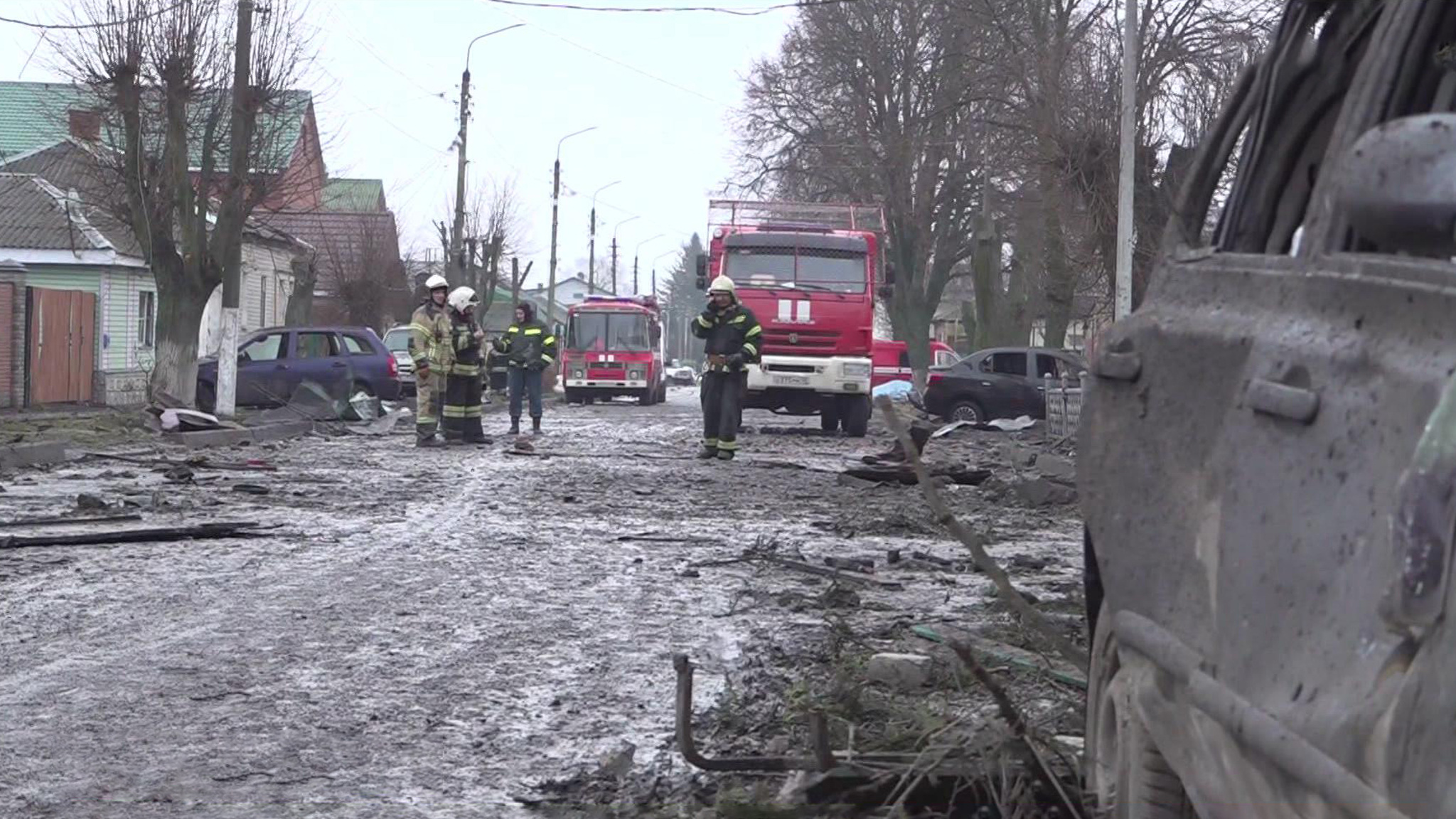 Съемочная группа ВГТРК одна из первых посетила Рыльск после атаки ВСУ