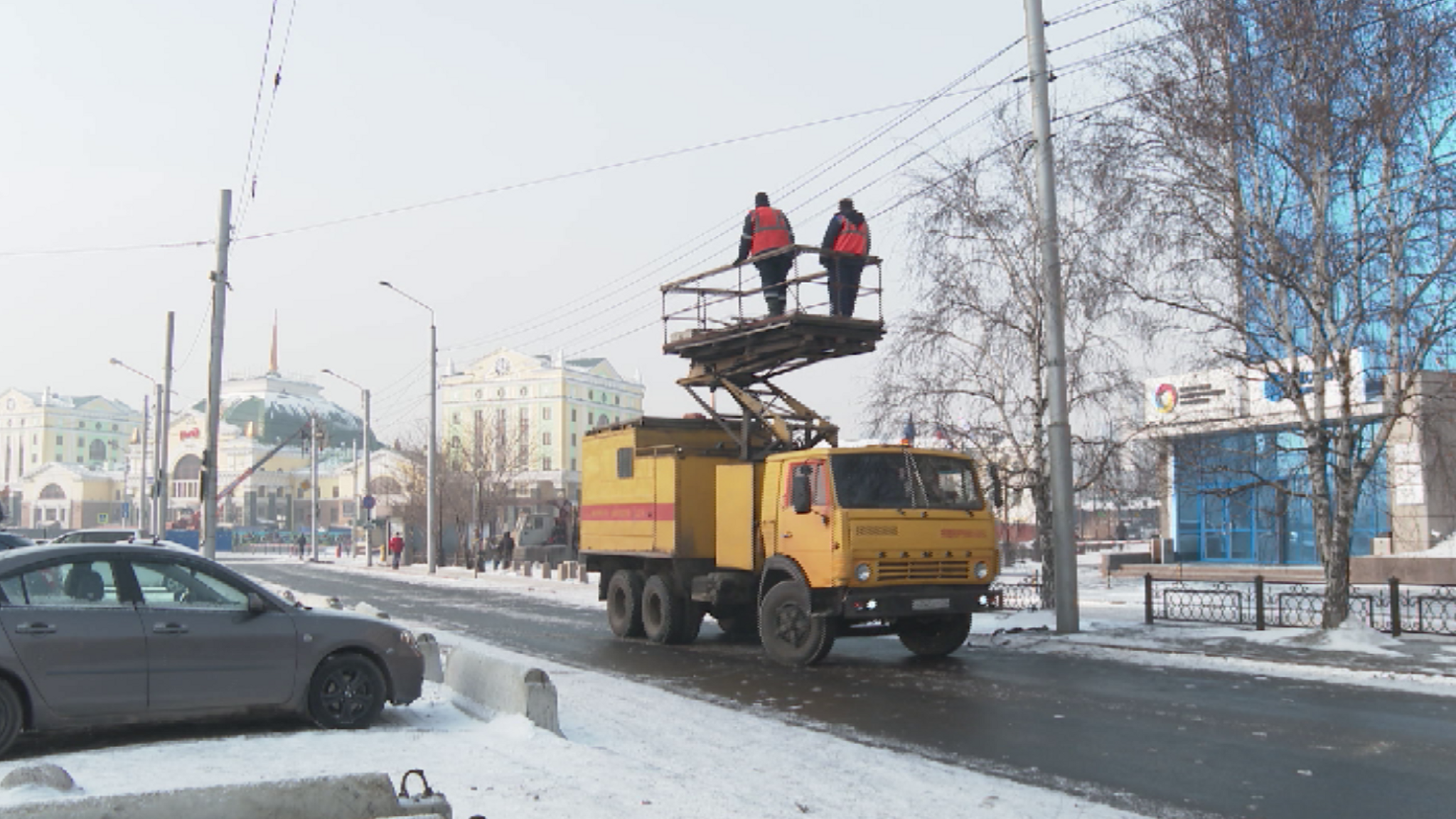 В Красноярске изменили схему движения у железнодорожного вокзала