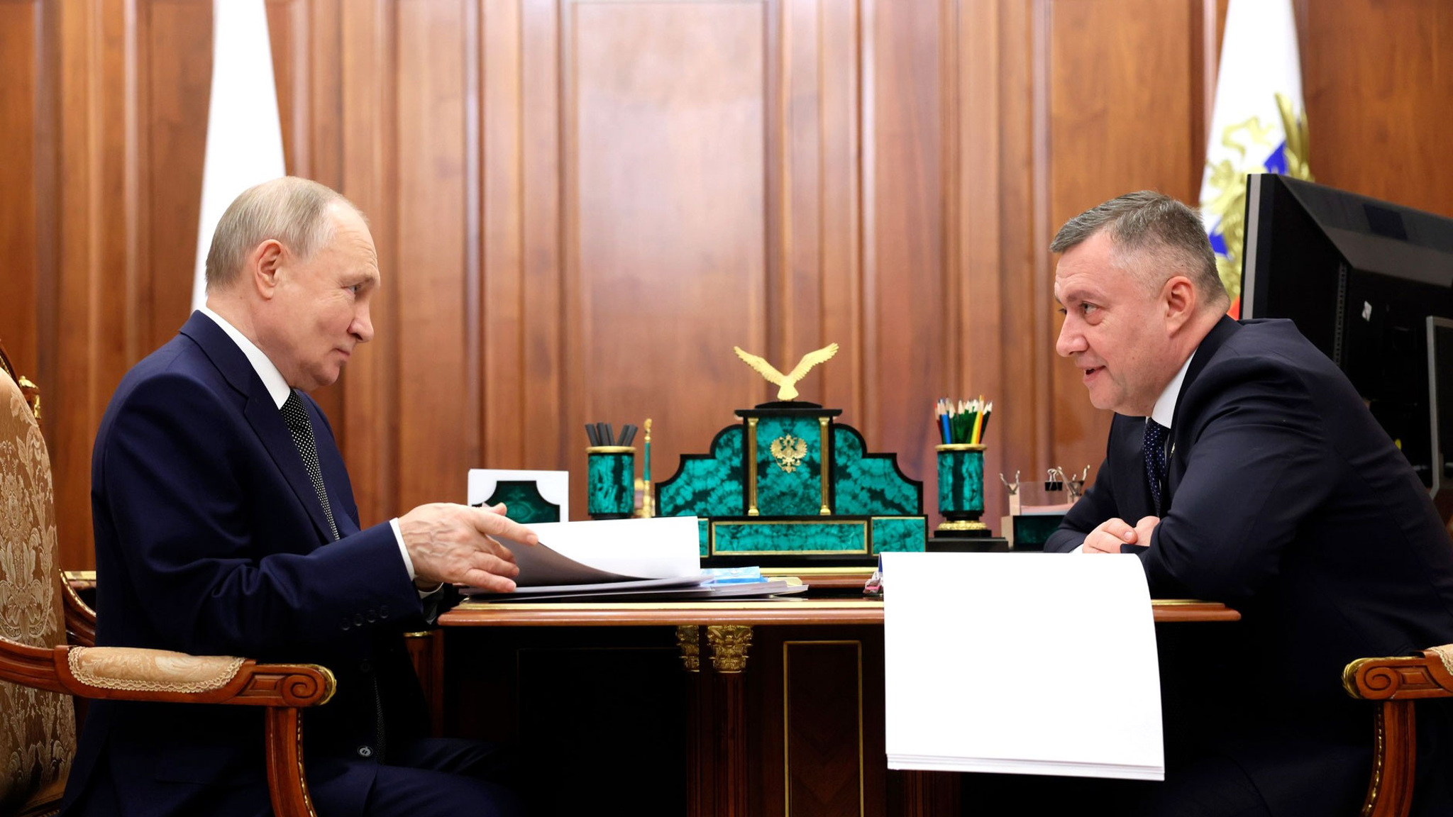 Путин пожелал Кобзеву успехов на выборах губернатора Иркутской области