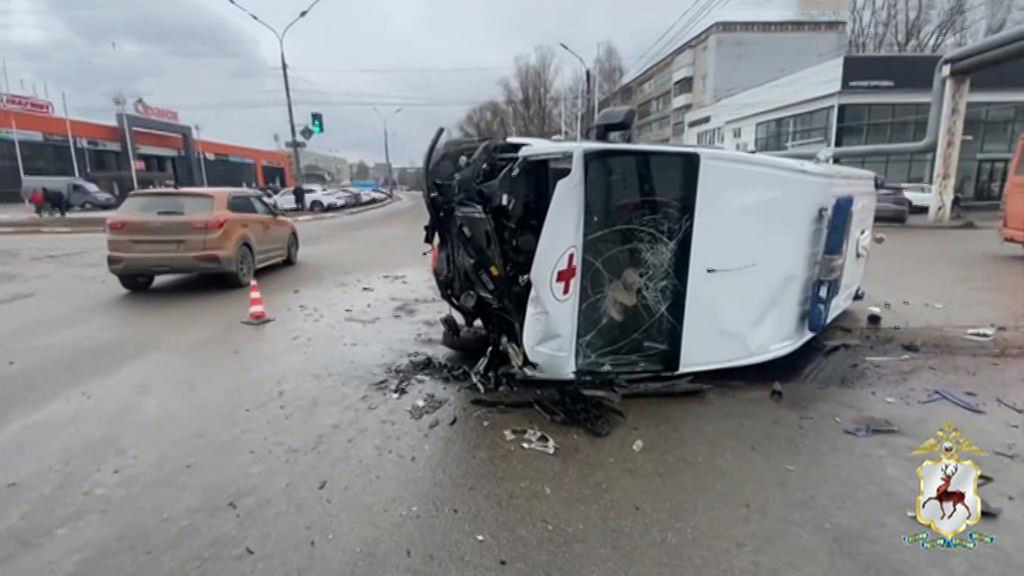 ДТП со скорой в Арзамасе попало на видео