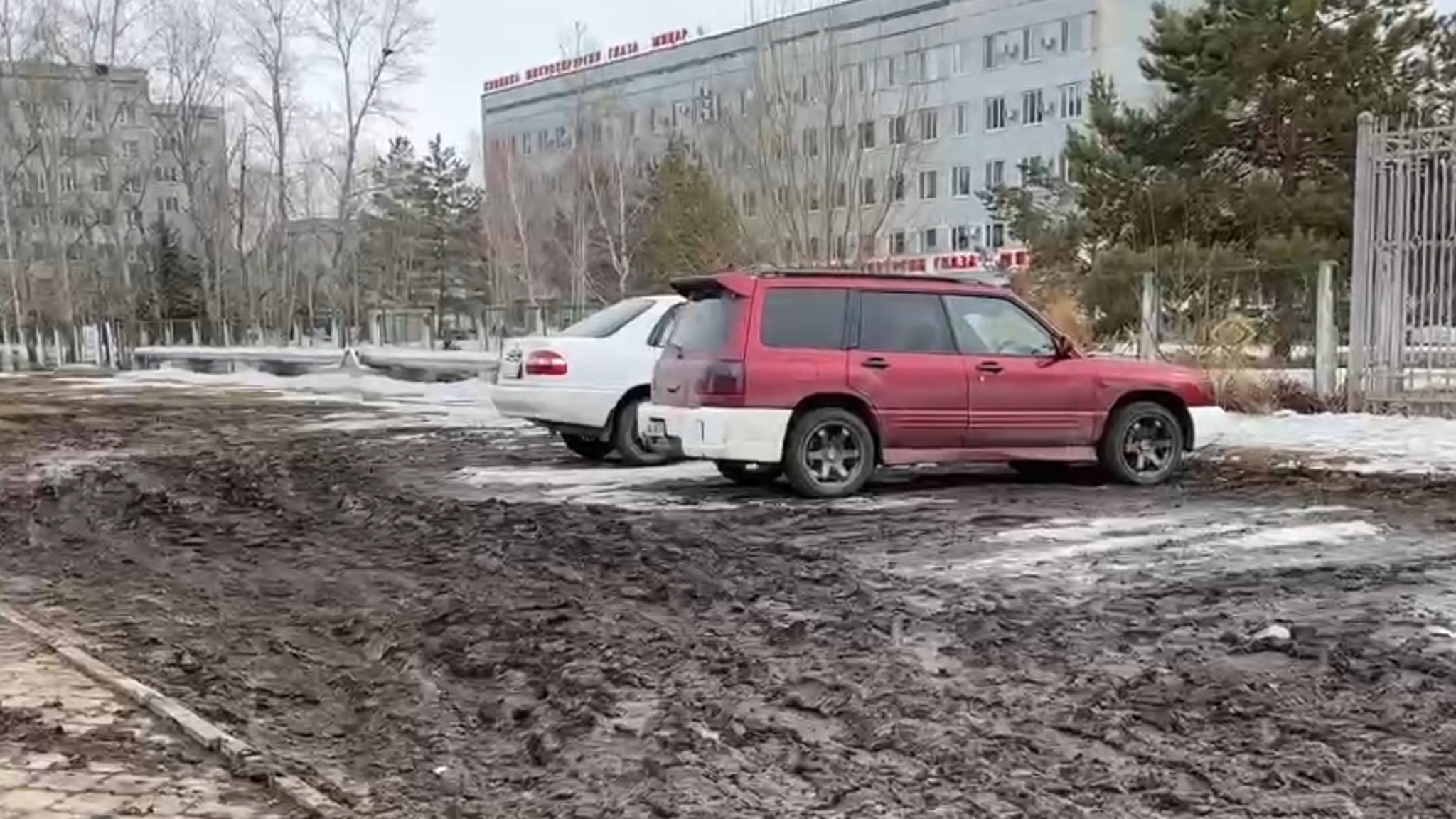 В Благовещенске борются с автомобилистами, паркующимися на газоне